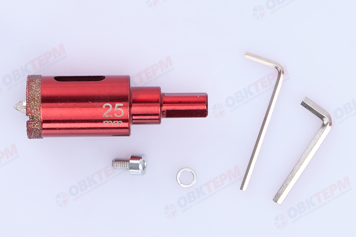 Коронка алмазная по керамограниту и мрамору с напр.сверлом 25 мм Hardcore - Изображение №5