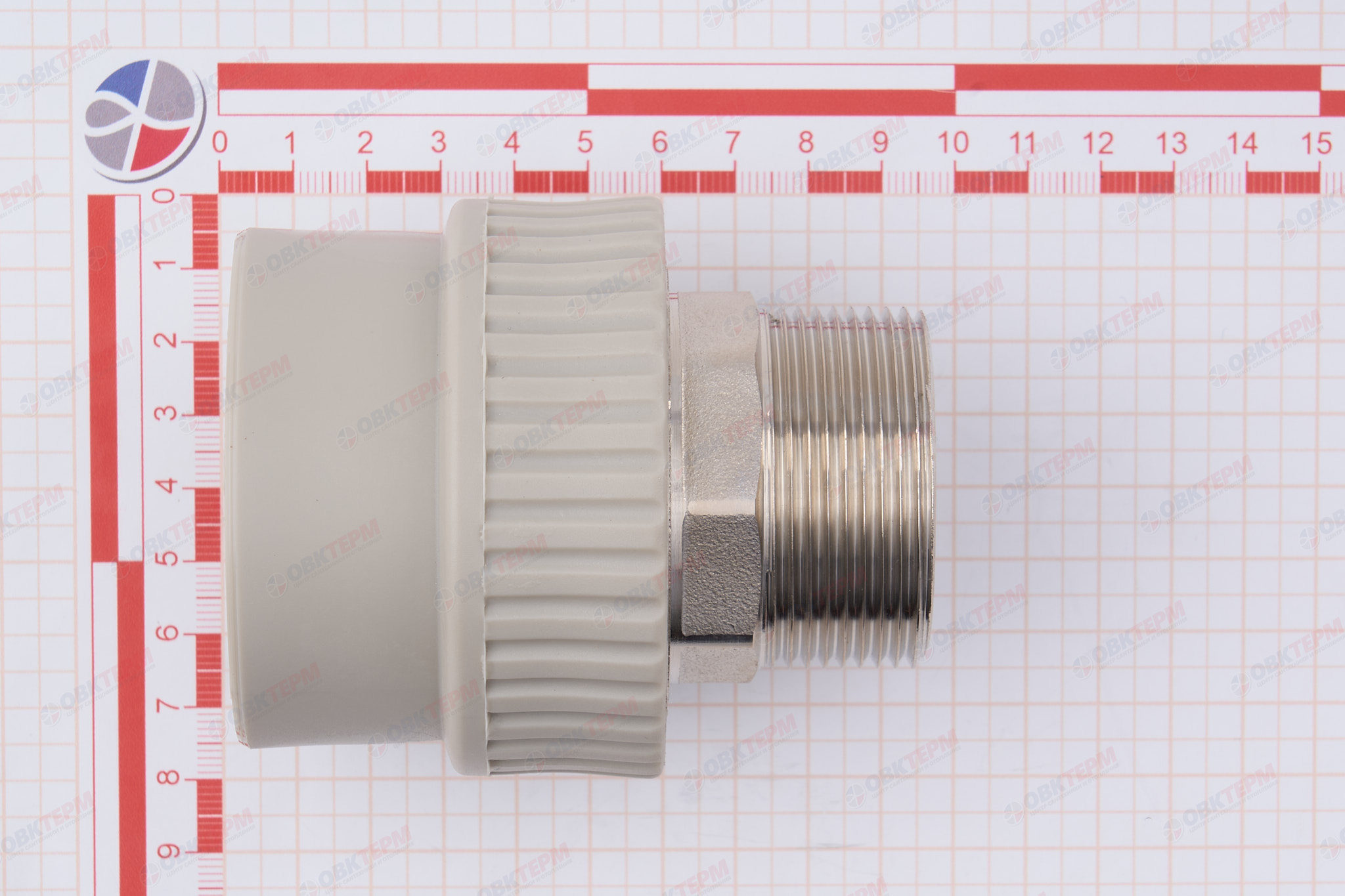 МРН  50 * 1 1/2"    СЕРАЯ PP-R    (RTP)    (22/2) - миниатюра №6