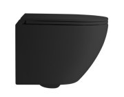 Унитаз подвесной EVA GOLD К505BM, черный, безободковый, сиденье тонкое ДП, крепления - миниатюра №6
