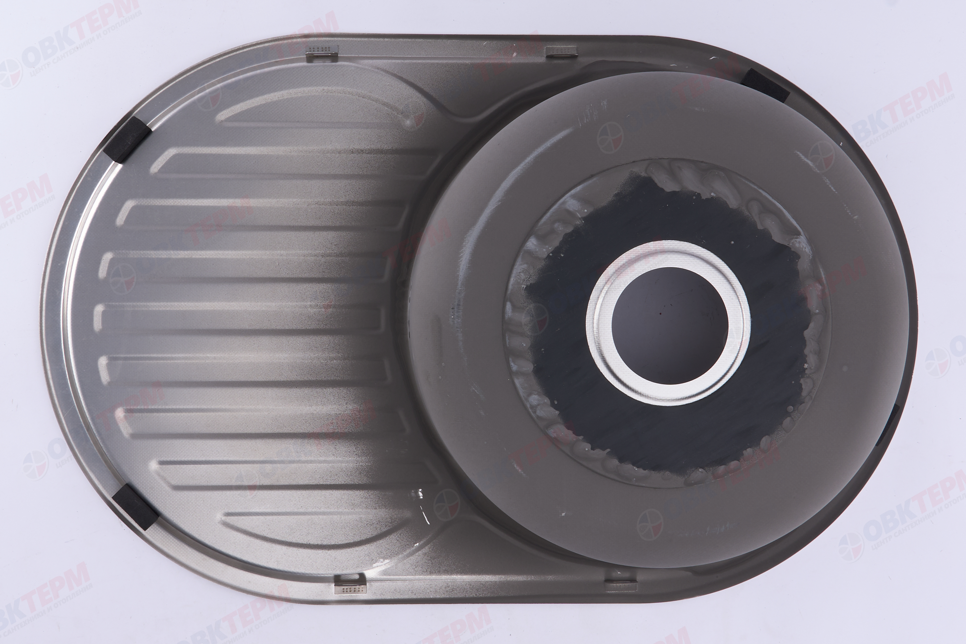 ZERIX мойка Z7750-06-180D (decor) ВРЕЗНАЯ /сифон (10шт/ящ) - миниатюра №9