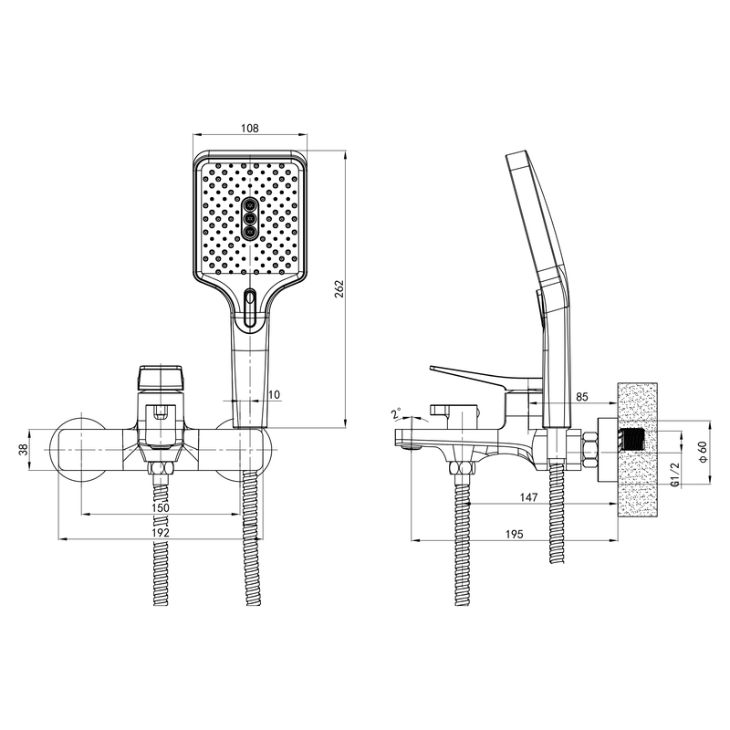 Смеситель д/ванны корот. MIXXUS PREMIUM DEGAS 009 (EURO) (10 шт/ящ) - Изображение №2