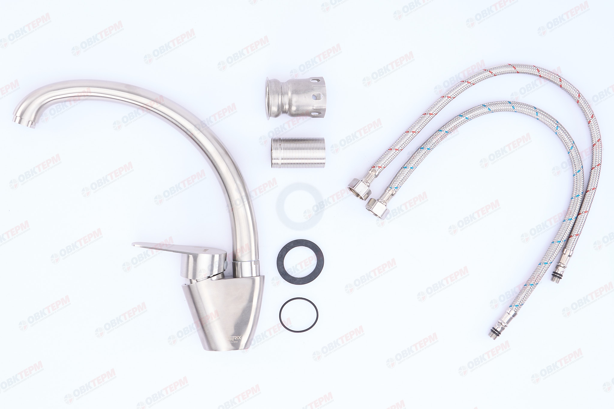 Смеситель д/кухни нерж/сталь ZERIX ASA-011-1  (10 шт/ящ) - миниатюра №3