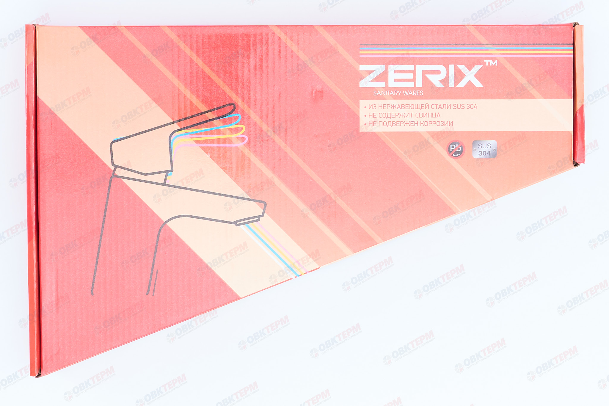 Смеситель д/кухни нерж/сталь ZERIX DAX-011 REFLECTOR  (10 шт/ящ) - миниатюра №5