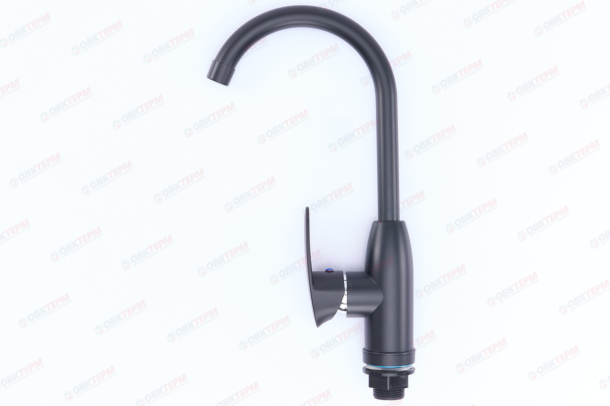 Смеситель д/кухни PLAMIX CEZAR-011-B SET Matte black, (гайка, Ø35, с подводкой) (20шт/ящ) - Изображение №5