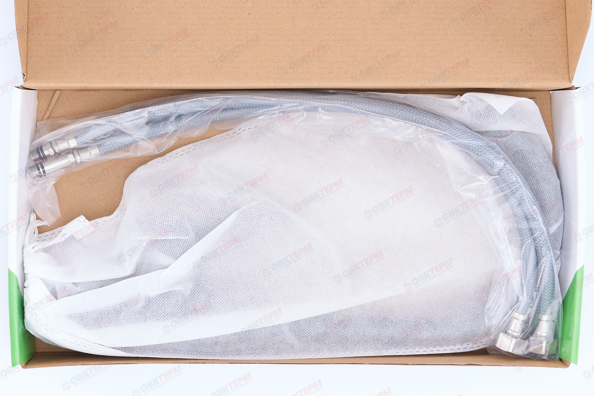 Смеситель д/кухни PLAMIX CEZAR-011-B SET Matte black, (гайка, Ø35, с подводкой) (20шт/ящ) - миниатюра №8