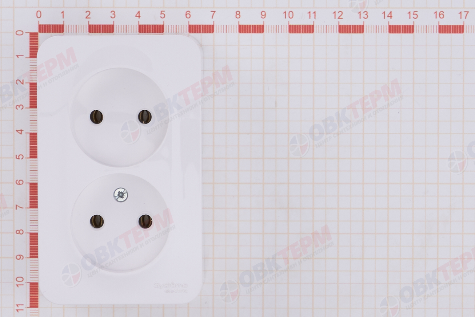 Розетка 2-местная б/з 16А IP20 без защ. шторок с изолир. пластиной белый Blanca Systeme Electriс - миниатюра №10