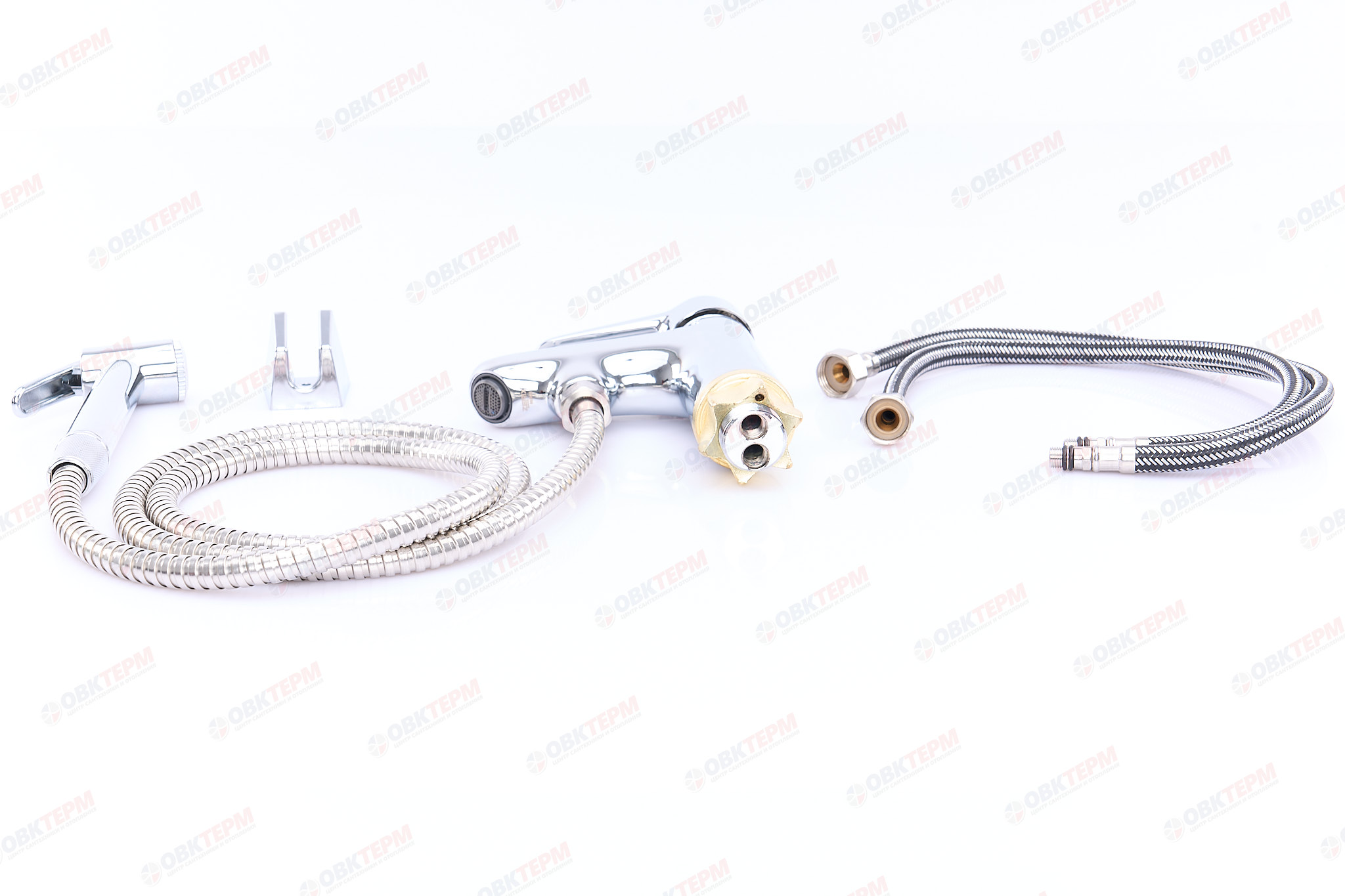 Смеситель д/умывальника ZERIX PUD1 (SH)  А146 Ø40 с гиг. лейкой ГАЙКА (10 шт/ящ) - Изображение №5