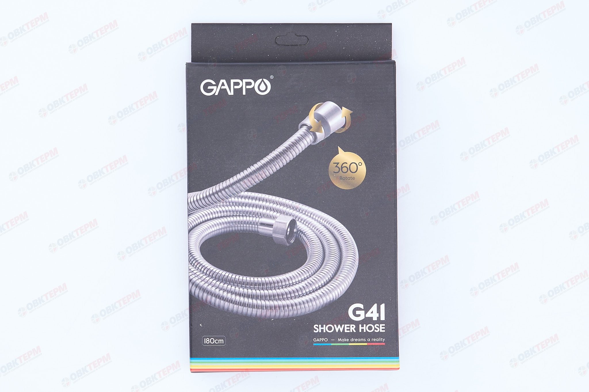 Шланг д/душа GAPPO G41 хром /180см /растяжной  (60 шт) - миниатюра №7