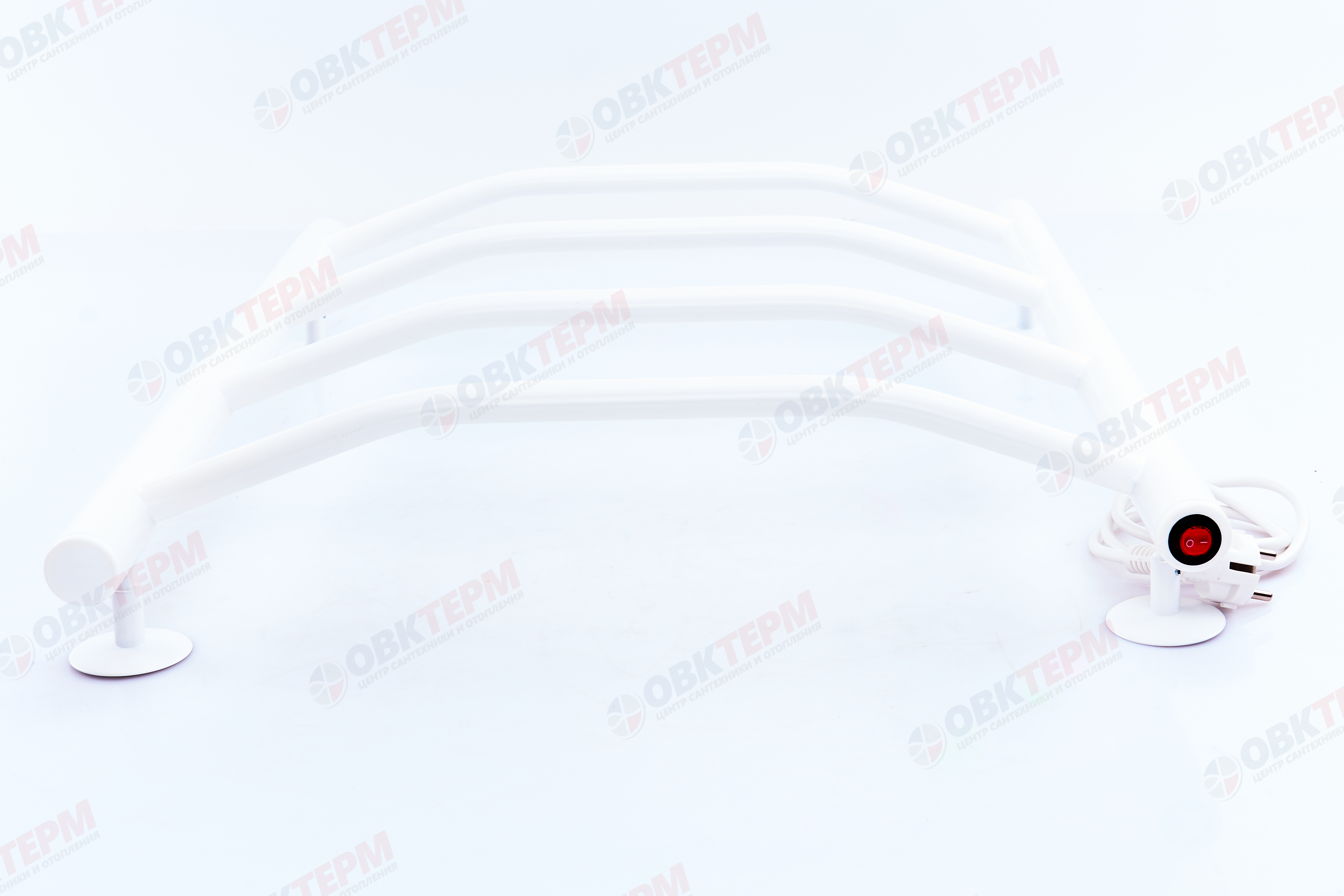 Полотенцесушитель электрический ТДА ЛНК - Э 1" 50 х 60 Л, 4 перекладины, кнопка, Белый АДВ - Изображение №4