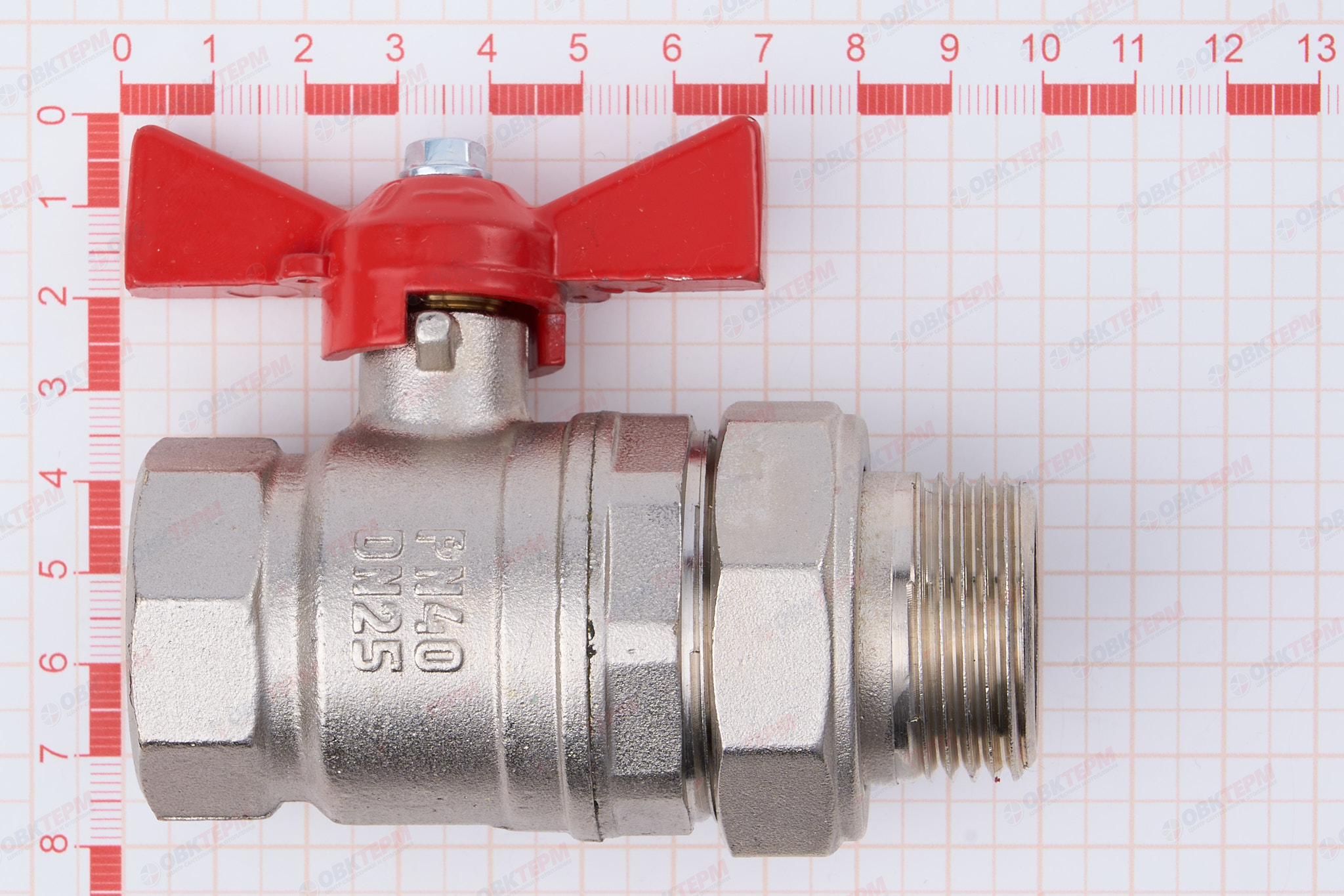 Кран шаровый с американкой     VALFEX     1"     ВН       бабочка        (6/24) - миниатюра №6