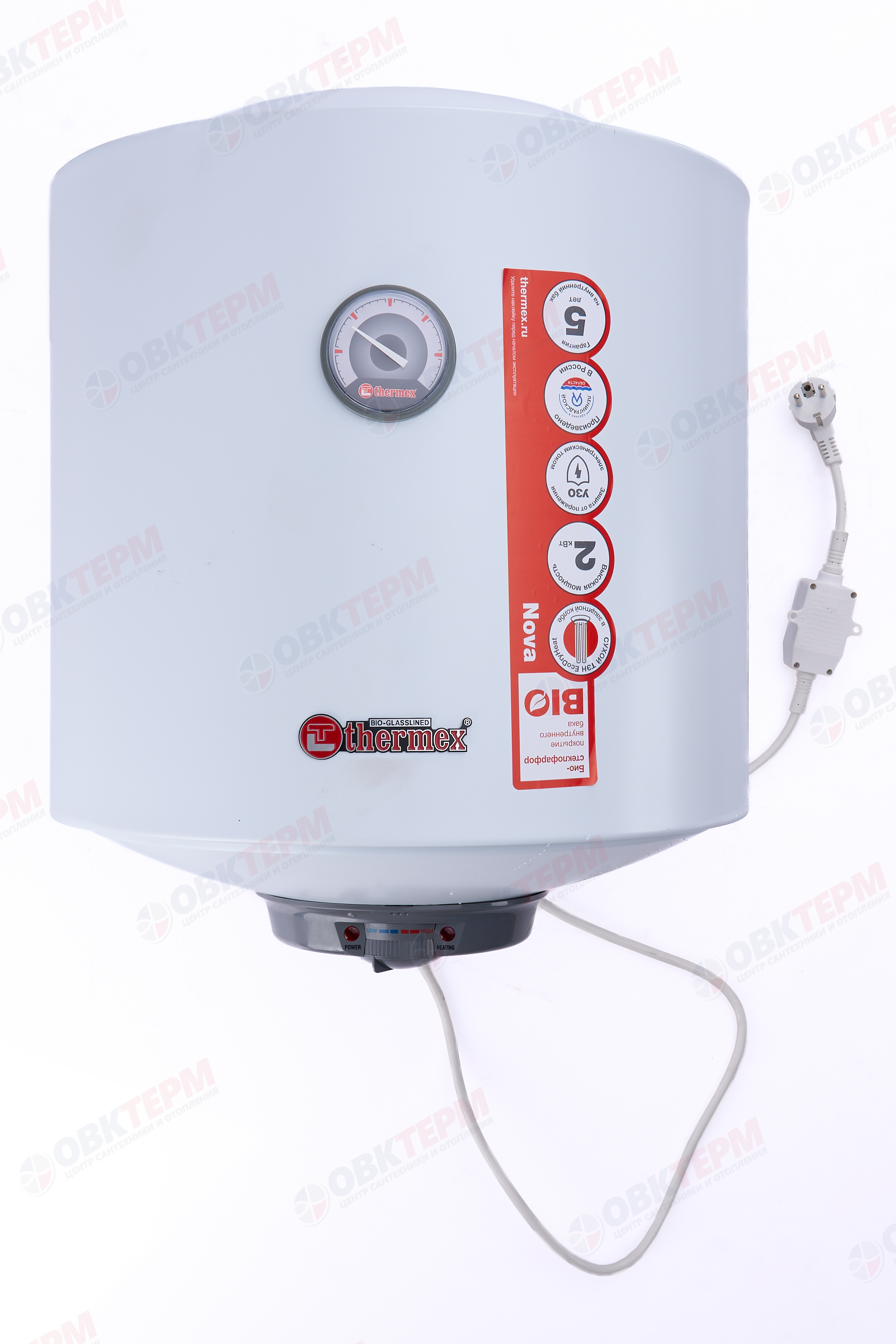 Водонагреватель электрический бытовой THERMEX Nova  50 V (вертик.,сухой,тэн 2,0 кВт, в527,ш445,г459) - Изображение №1