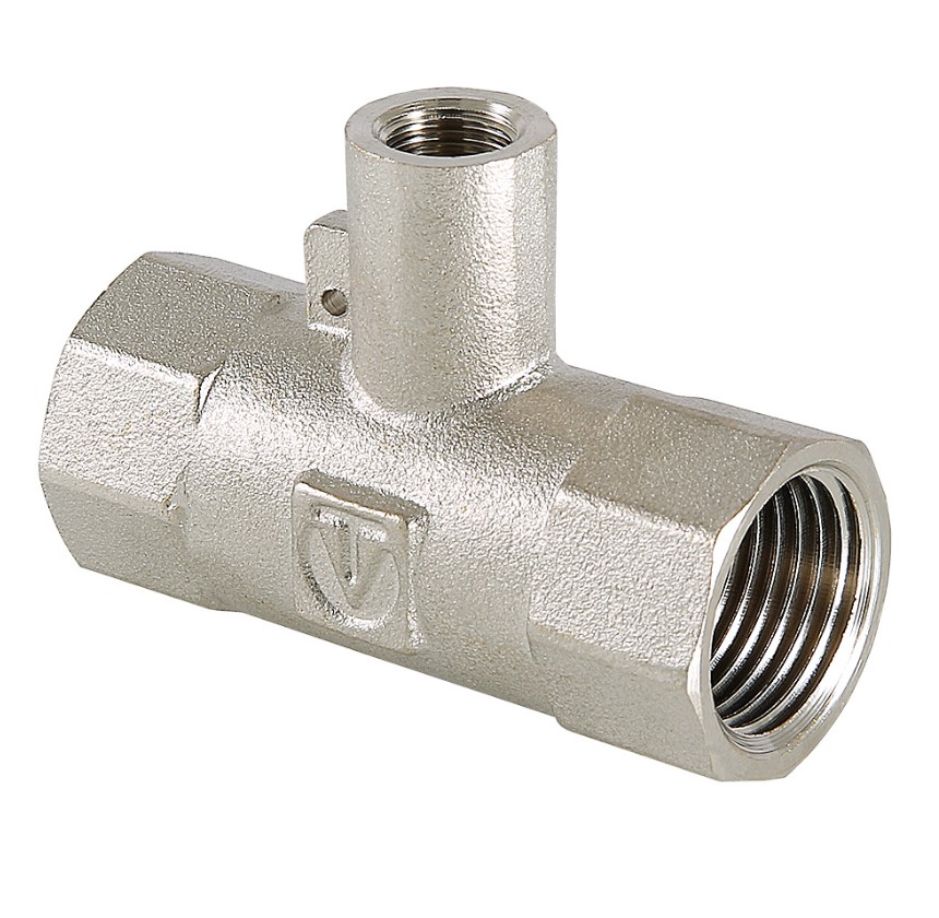 Тройник под датчик теплосчётчика, 3/4"х M10 х 3/4" вн.-вн.-вн.   (10уп/60ящ) - Изображение №1