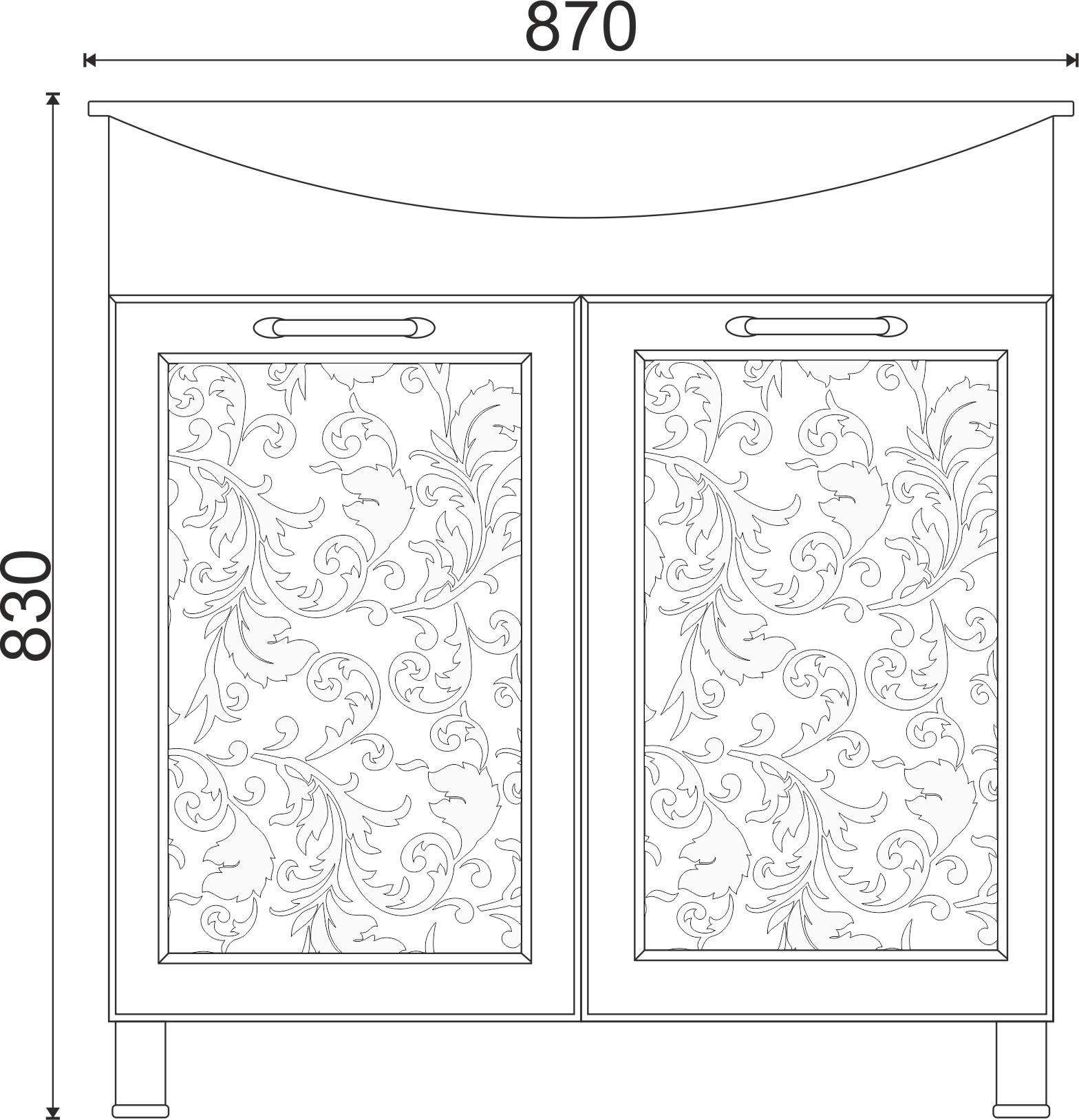 Тумба EvaGold 85 "Bohemia" (ум Элеганс 85) - миниатюра №2