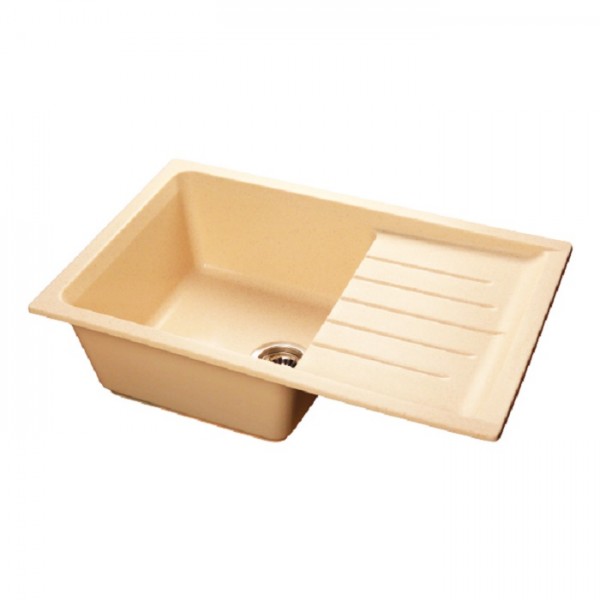 Мойка прямоугольная 760*500*200 мм  GRANMILL 22 (бежевая + блестки) - изображение №1
