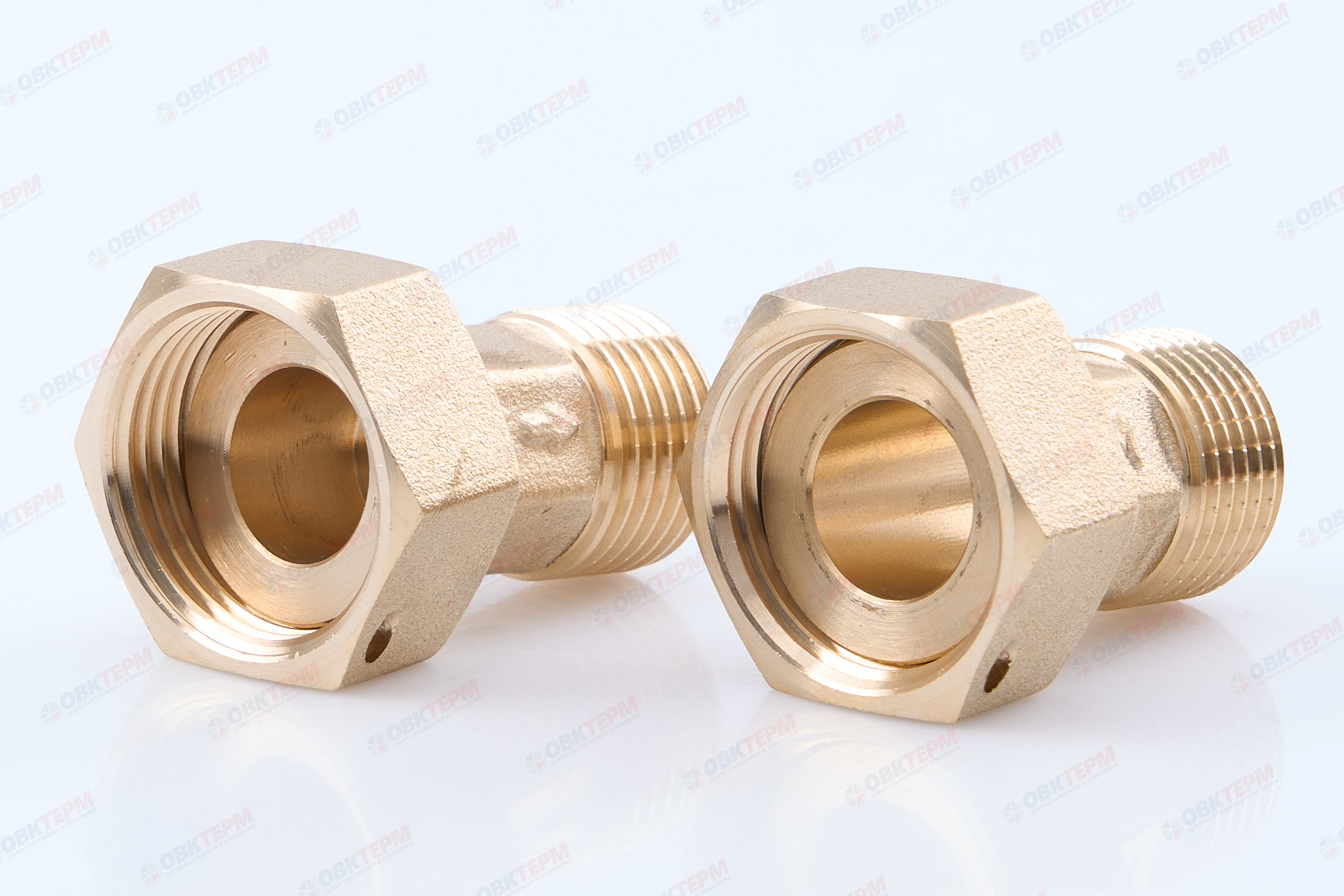 Сгон для водомера  1/2"Н - 3/4"В с обр клапаном (пара) TIM - Изображение №1