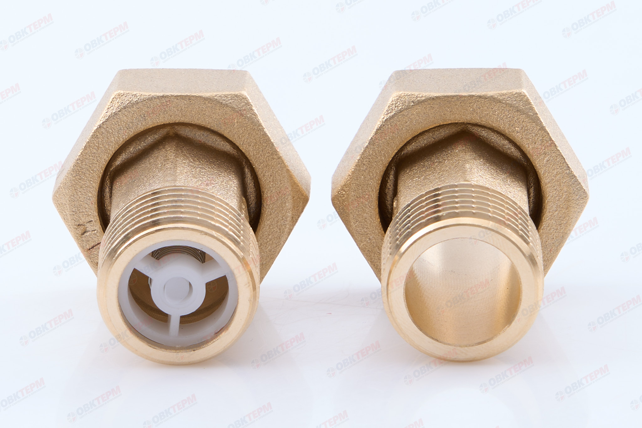 Сгон для водомера  1/2"Н - 3/4"В с обр клапаном (пара) TIM - Изображение №5