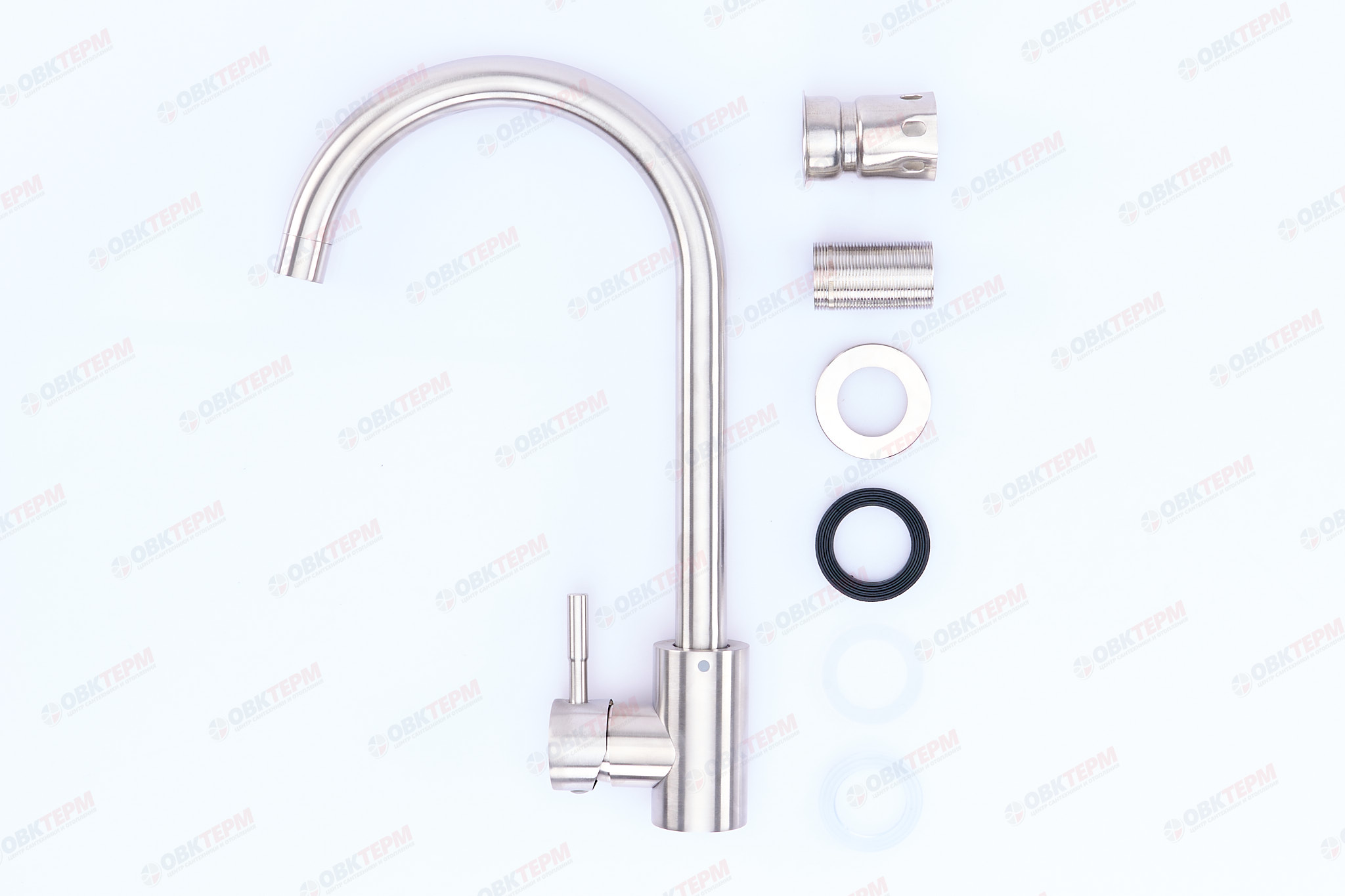 Смеситель д/кухни нерж/сталь CHAMPION SUS-011-N (без подводки)  (10 шт/ящ) - Изображение №4