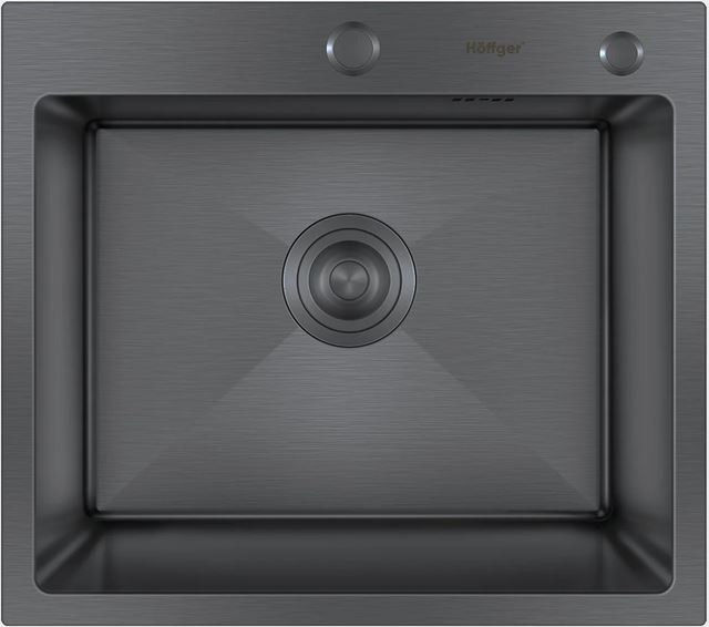 Мойка HOFFGER 5045 BLACK /сифон /1+3мм 500*450*210мм (5шт/ящ) - Изображение №1