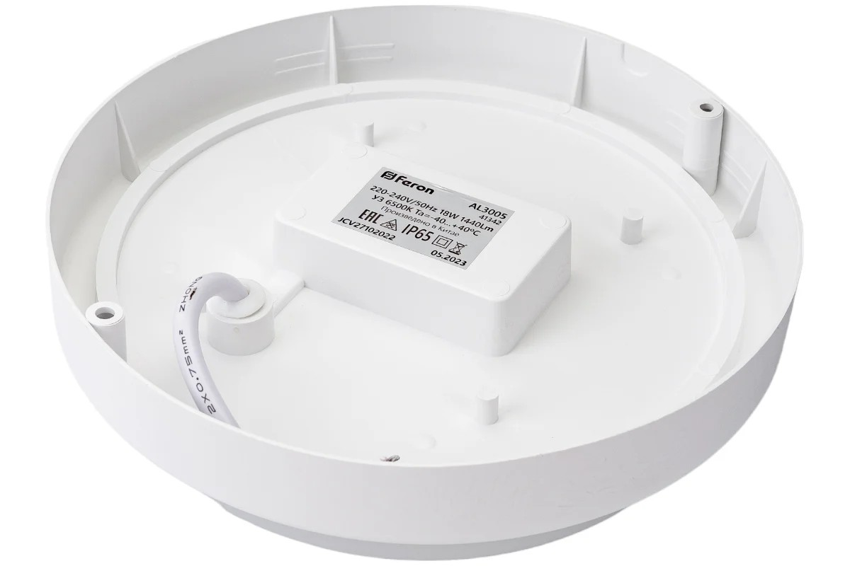 Светильник светодиодный пылевлагозащищённый, 18W, 1440Lm, 6500K, IP65, FERON AL3005 - миниатюра №3