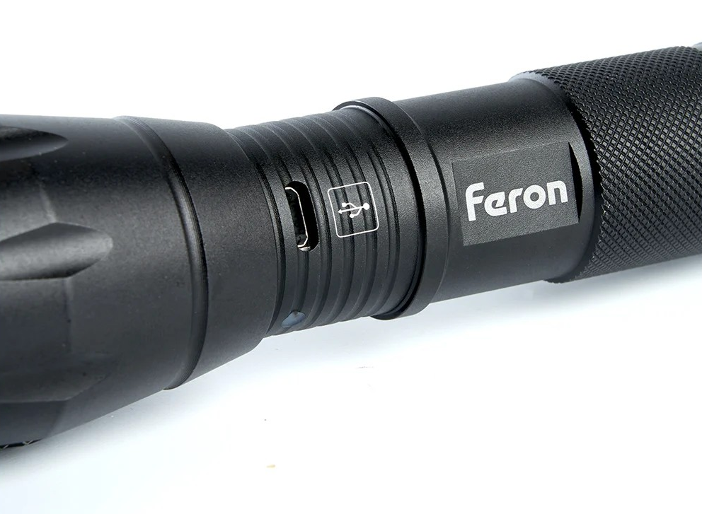 Фонарь светодиодный переносной аккумуляторный USB ZOOM, FERON TH2400 - Изображение №4