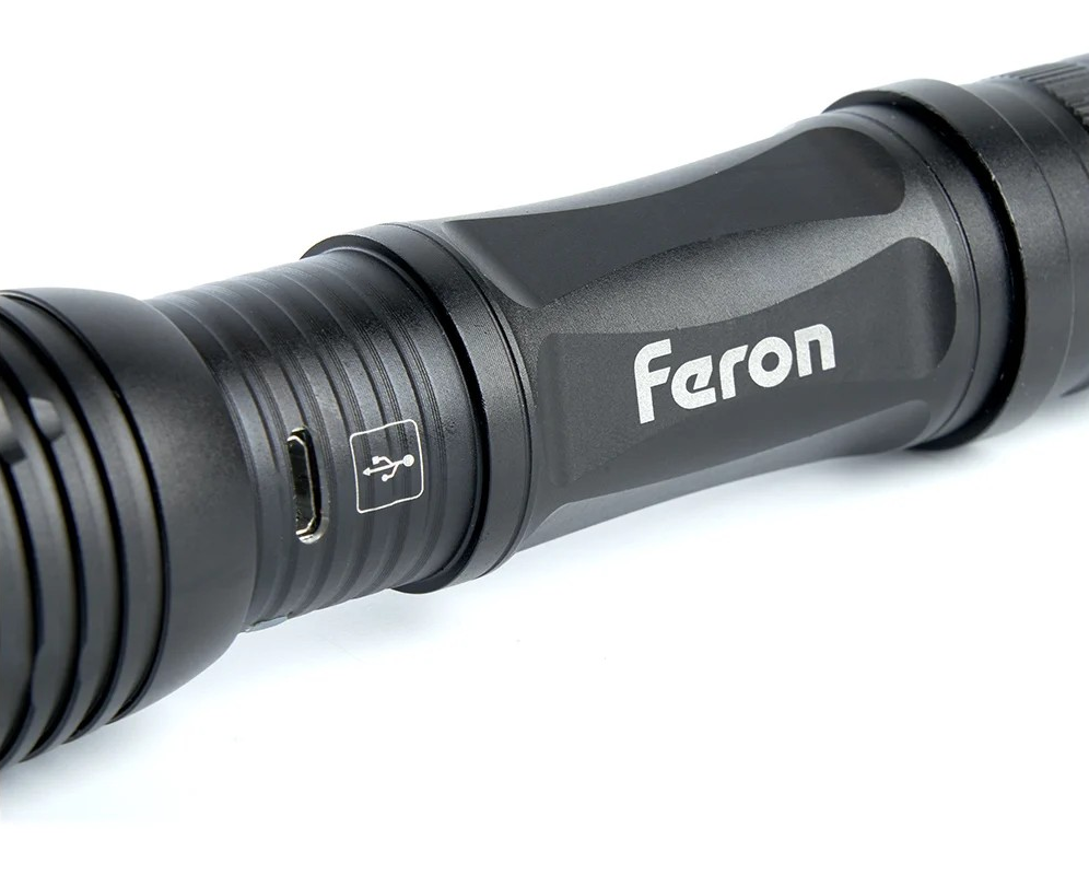 Фонарь светодиодный переносной аккумуляторный USB ZOOM, FERON TH2401 - Изображение №3