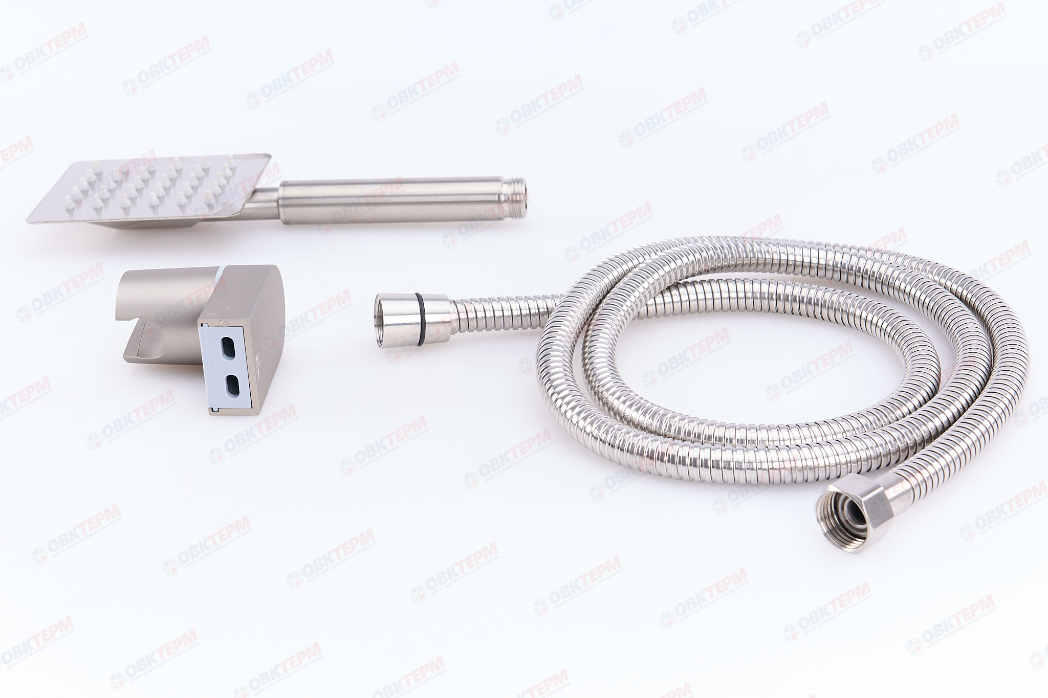 Душевой набор MIXXUS SHOWER SET-02 (шланг, лейка, кронштейн) из нерж.стали  (60 шт/ящ) - Изображение №3