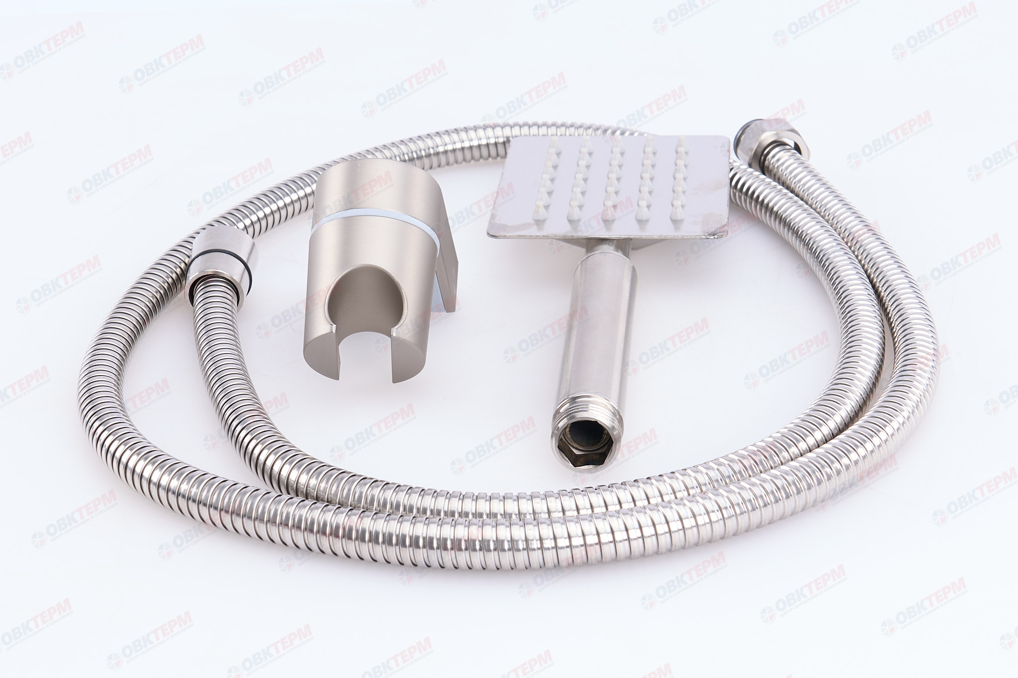 Душевой набор MIXXUS SHOWER SET-02 (шланг, лейка, кронштейн) из нерж.стали  (60 шт/ящ) - Изображение №4