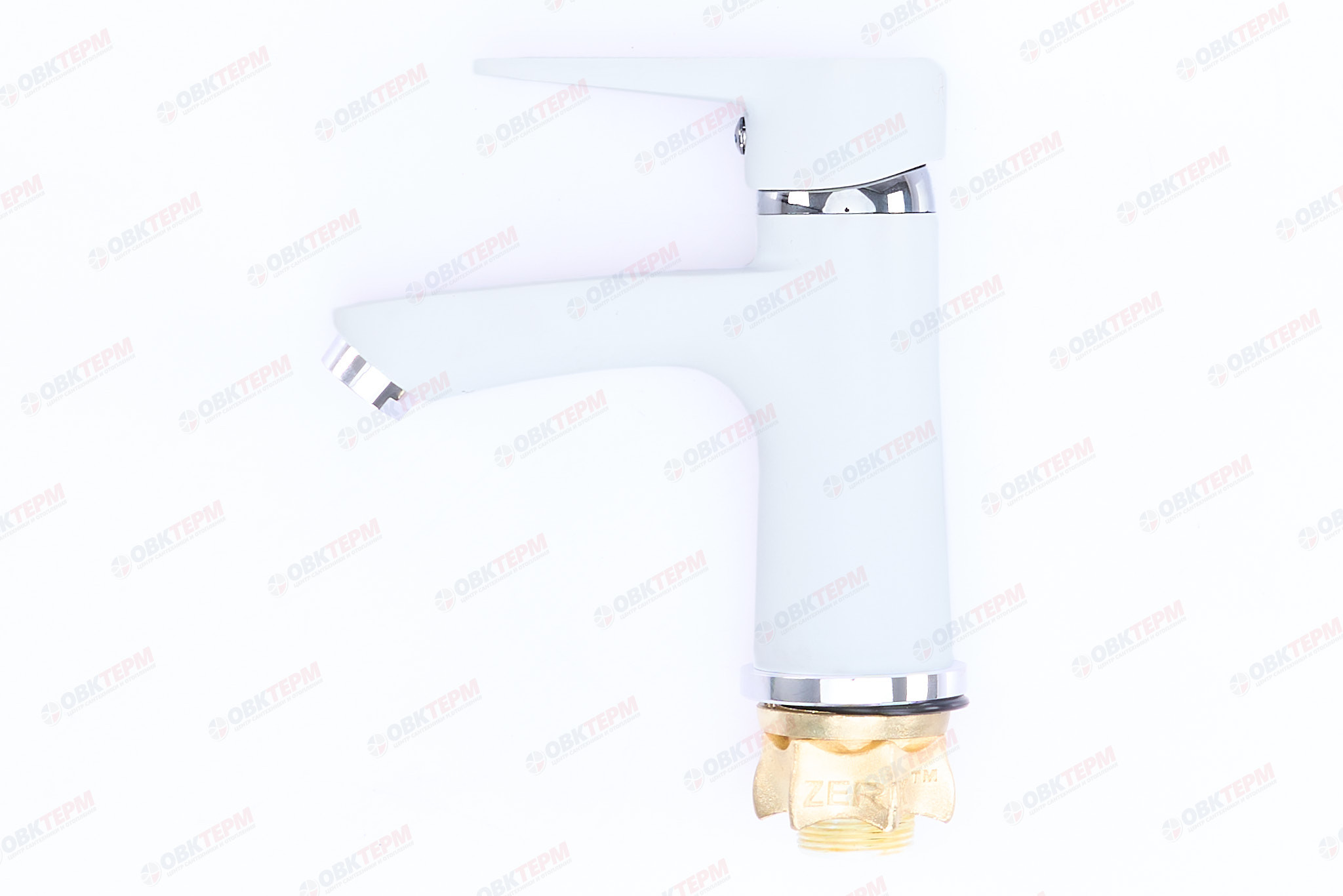 Смеситель д/умывальника ZERIX PUD1 А146 WHITE Ø40 ГАЙКА (10 шт/ящ) - миниатюра №3