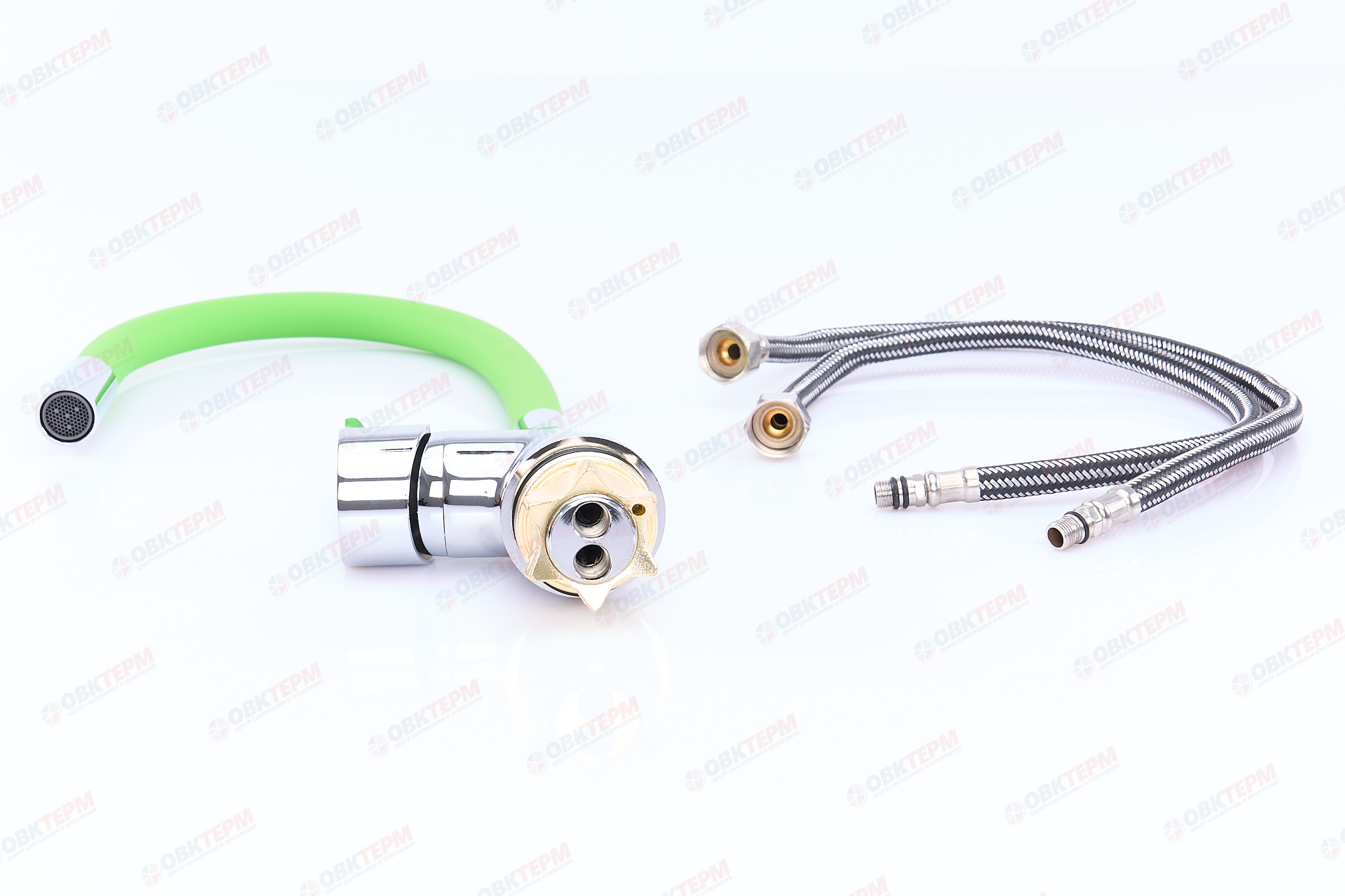 Смеситель д/кухни REFLECTOR ZERIX SOP7 045 Ø40 GREEN ГАЙКА (10 шт/ящ) - миниатюра №4