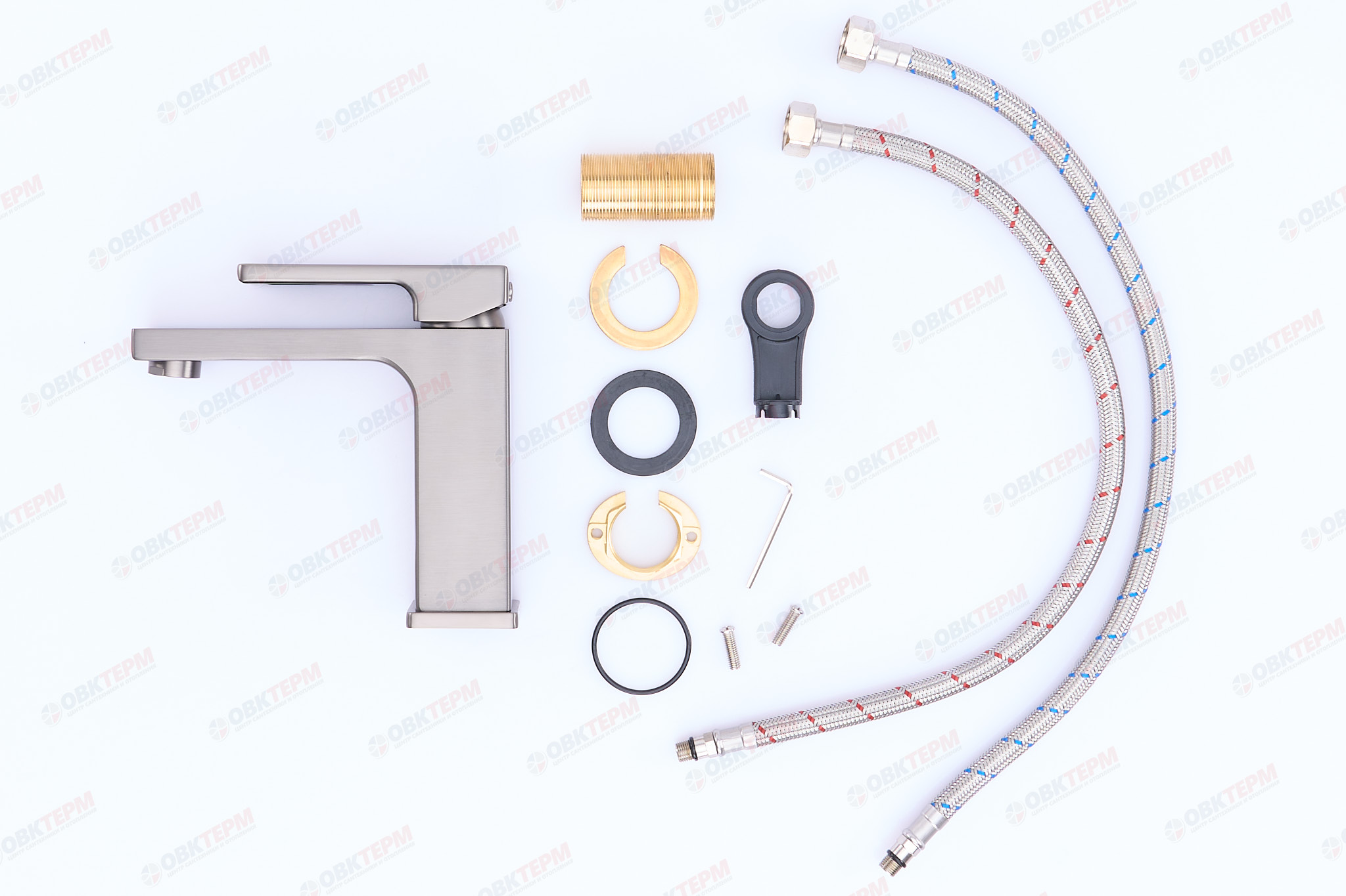 Смеситель д/раковины GAPPO G1017-9 латунь /оруженая сталь /Ø35 /на гайке - миниатюра №8