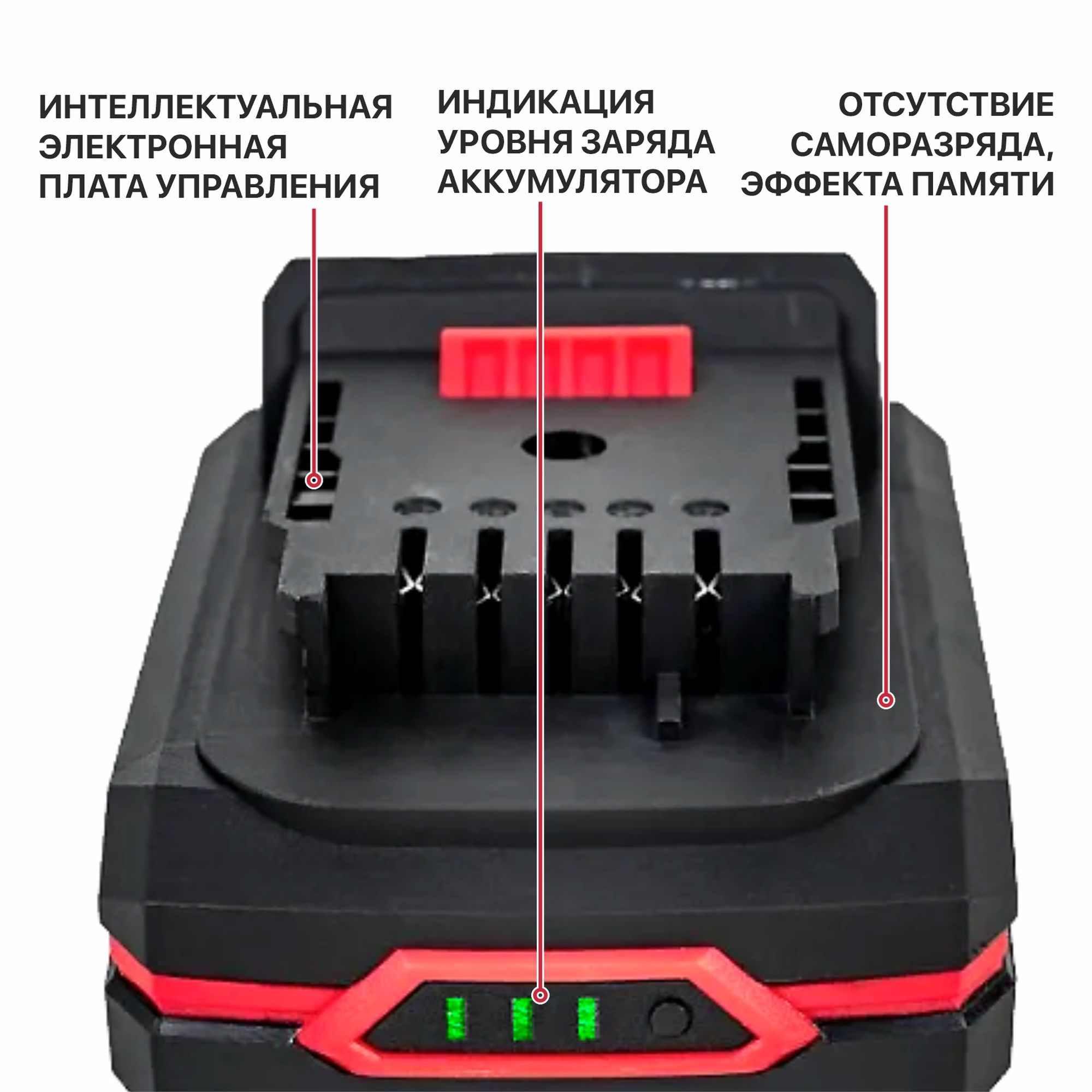 Аккумулятор OnePower P.I.T 20В, 2Ач, Li-on - Изображение №5