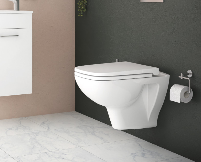 Унитаз подвесной VITRA "S20", безободковый, без сиденья, (Ш360хВ350хГ520) - Изображение №2