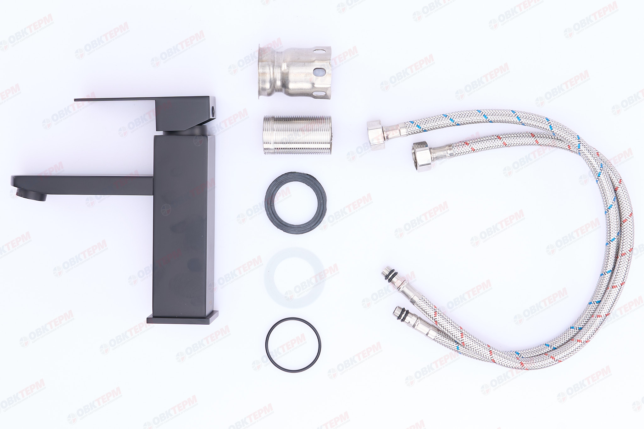 Смеситель д/умывальника нерж/сталь MIXXUS KUB-001 BLACK  (10 шт/ящ) - миниатюра №5