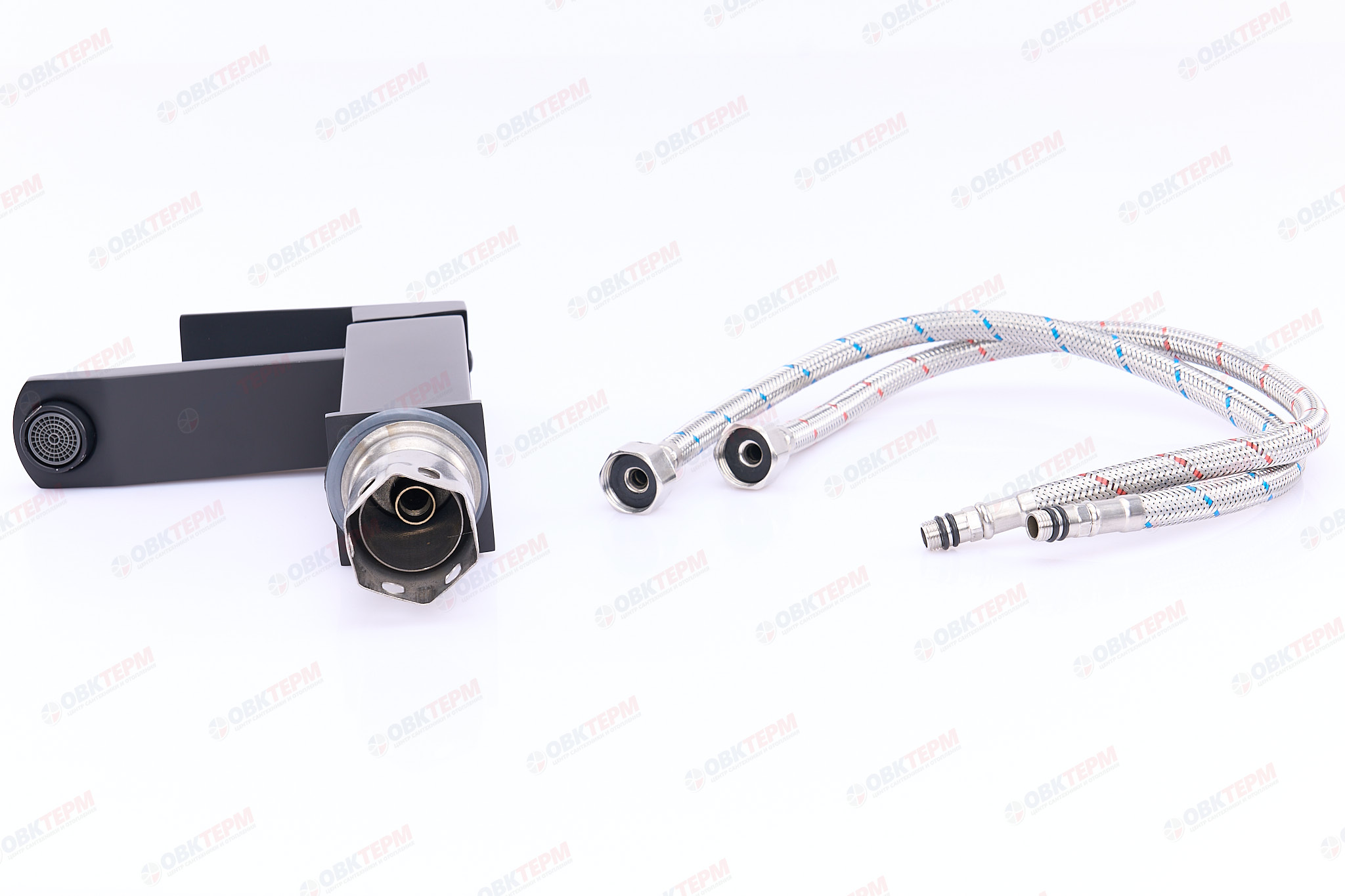 Смеситель д/умывальника нерж/сталь MIXXUS KUB-001 BLACK  (10 шт/ящ) - миниатюра №6