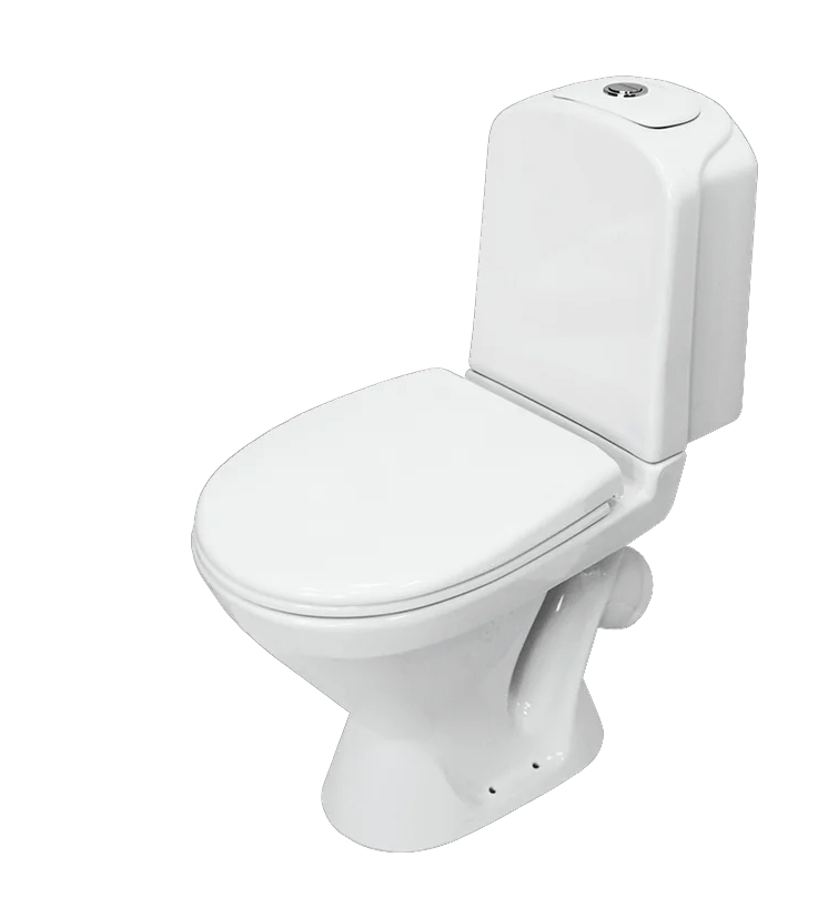 Унитаз-компакт SANITA LUX Classic Basic, косой выпуск, 2 реж., термопласт, SC (350 x 640 x 790 ) - Изображение №1