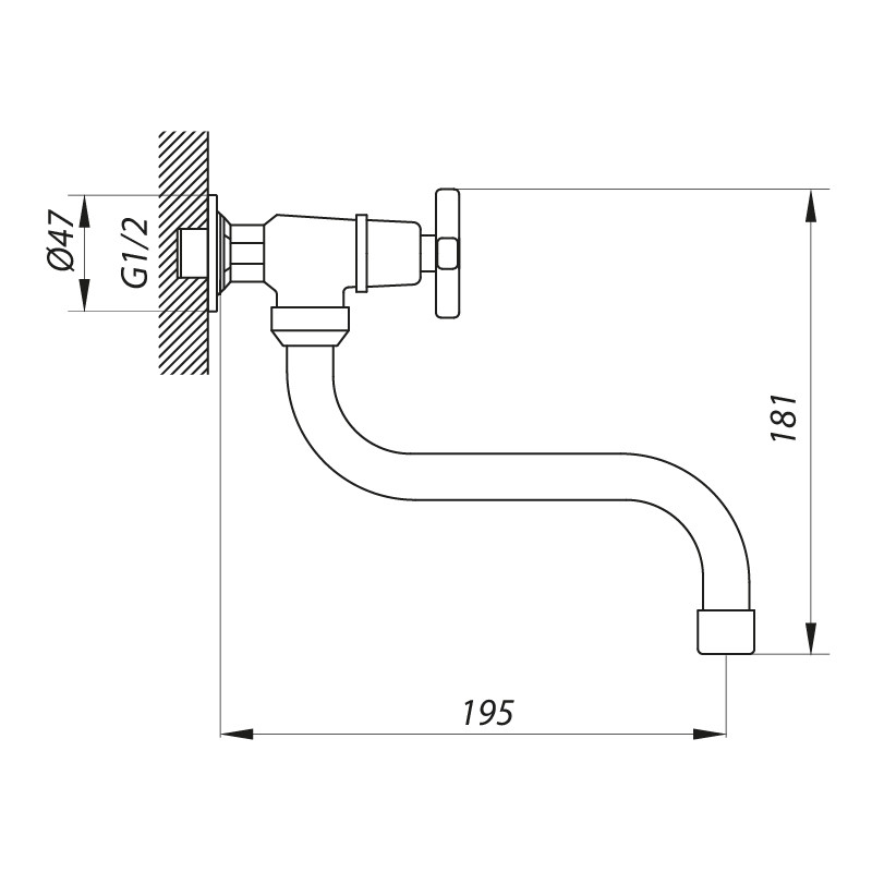 Смеситель моно ZERIX JIK13  102-A мойка   (40 шт/ящ) - Изображение №2