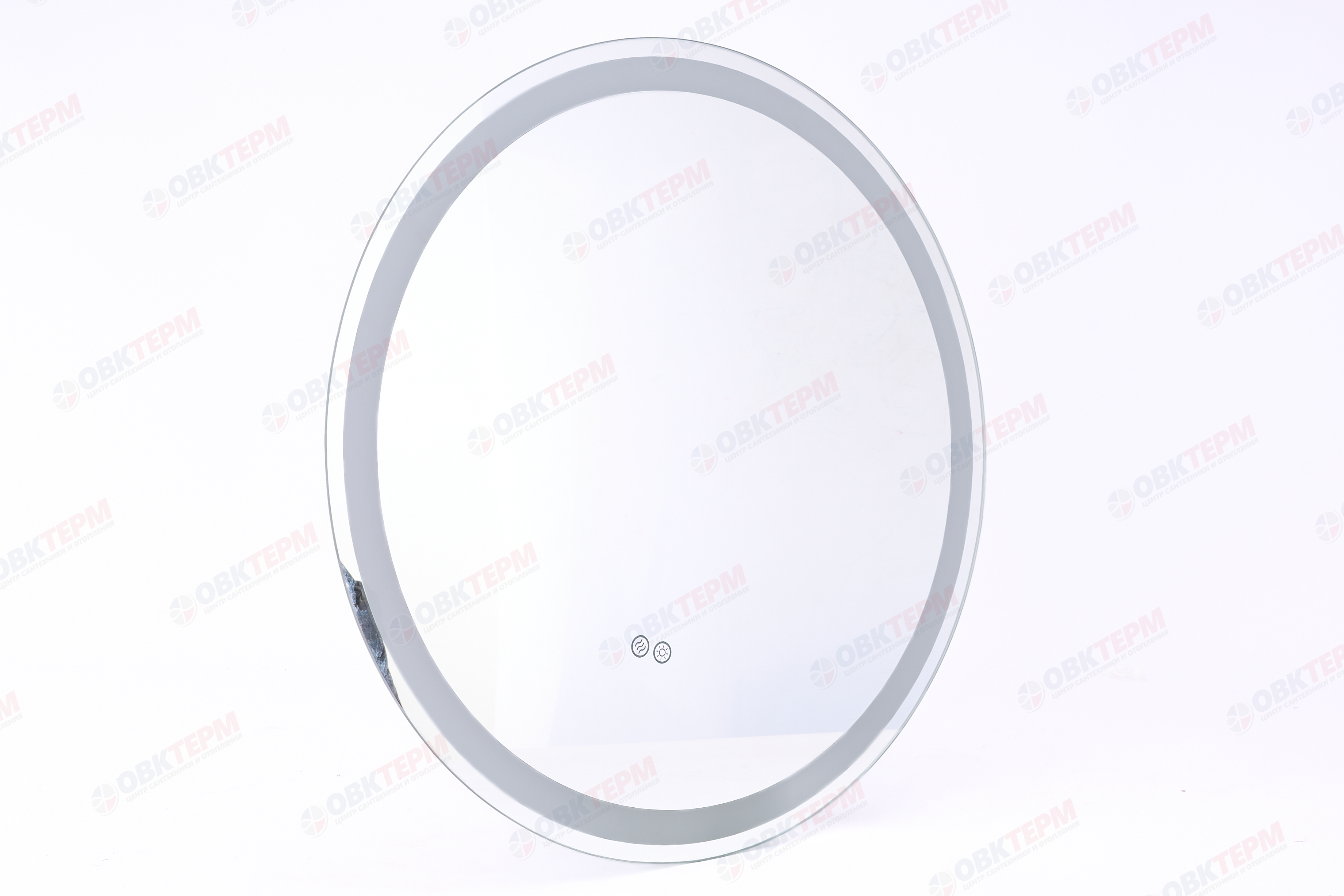 Зеркало  600 круглое Round Plus с LED подсветкой,подогревом и двойным сенсорным выкл.Кайман Glassiko - Изображение №2