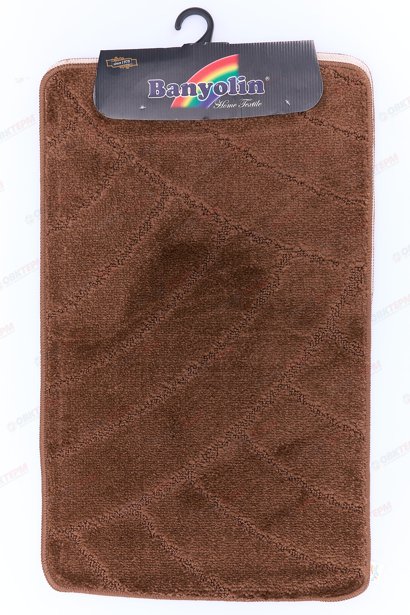 Комплект ковриков для в/к BANYOLIN CLASSIC 500х800/500х400мм 11мм (темно-коричневый) - Изображение №2