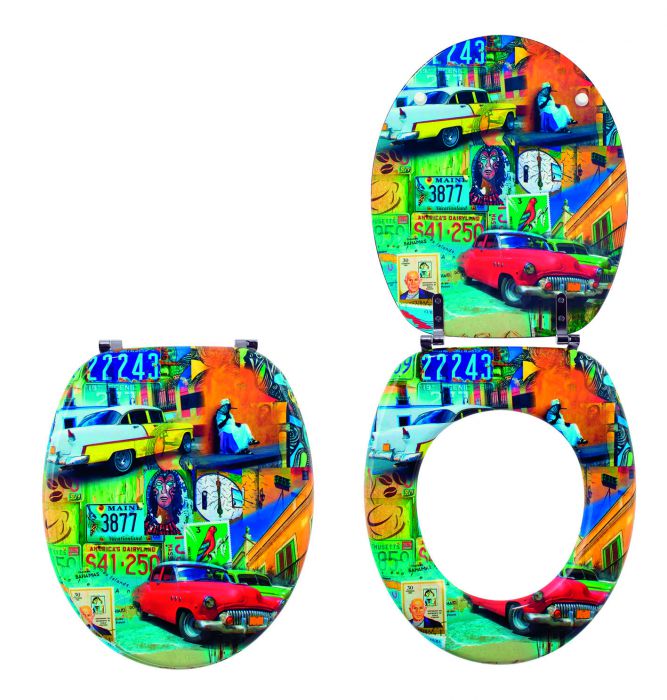 Сиденье для унитаза WIRQUIN "Cuba", МДФ крепления - Изображение №1