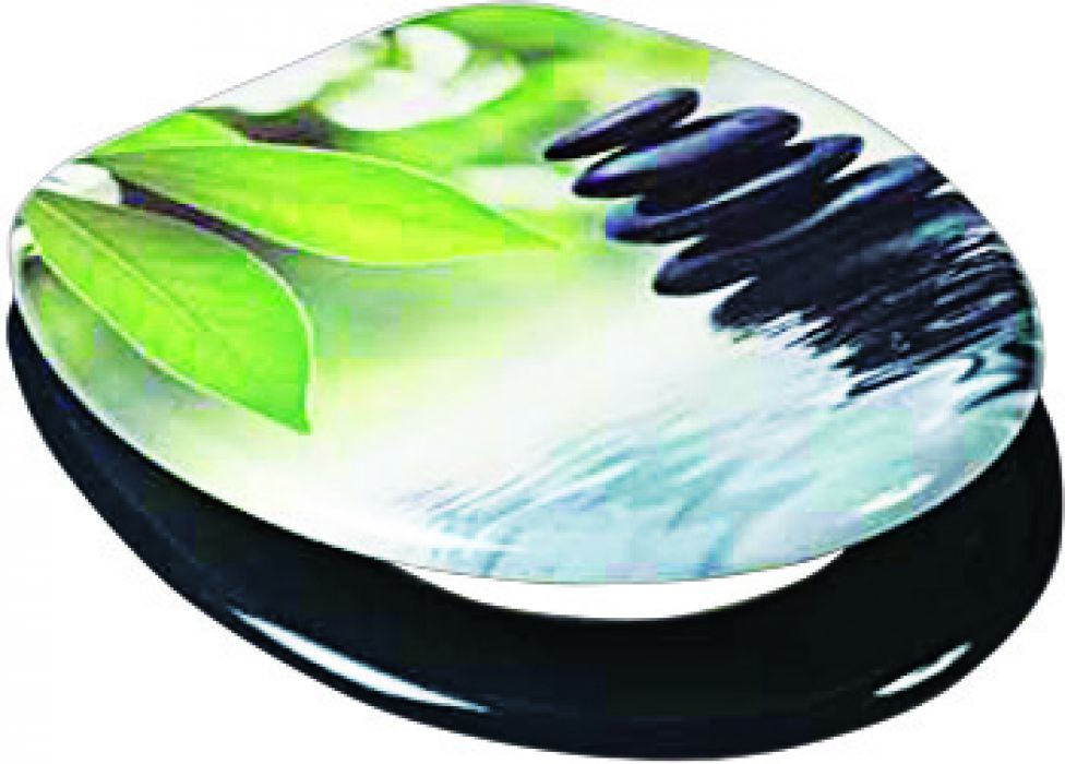 Сиденье для унитаза WIRQUIN "Релакс", МДФ дизайн, крепление inox - Изображение №1