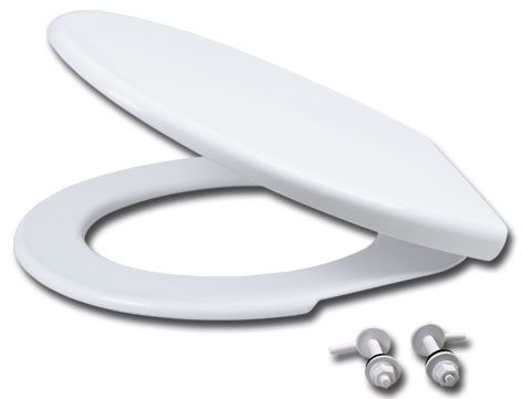 Сиденье для унитаза с большой крышкой WIRQUIN "Виктория" (белое) - Изображение №1