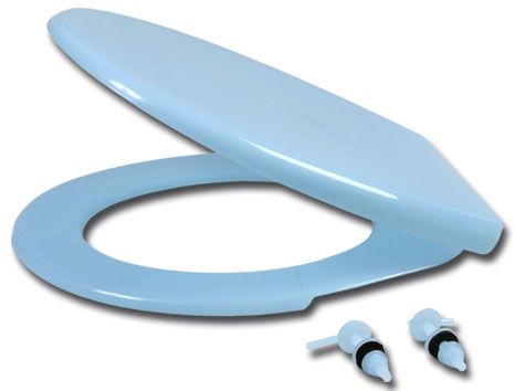 Сиденье для унитаза с большой крышкой WIRQUIN "Виктория" (голубой лед) - Изображение №1