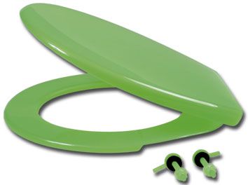 Сиденье для унитаза с большой крышкой WIRQUIN "Виктория" (зеленый лайм) - Изображение №1