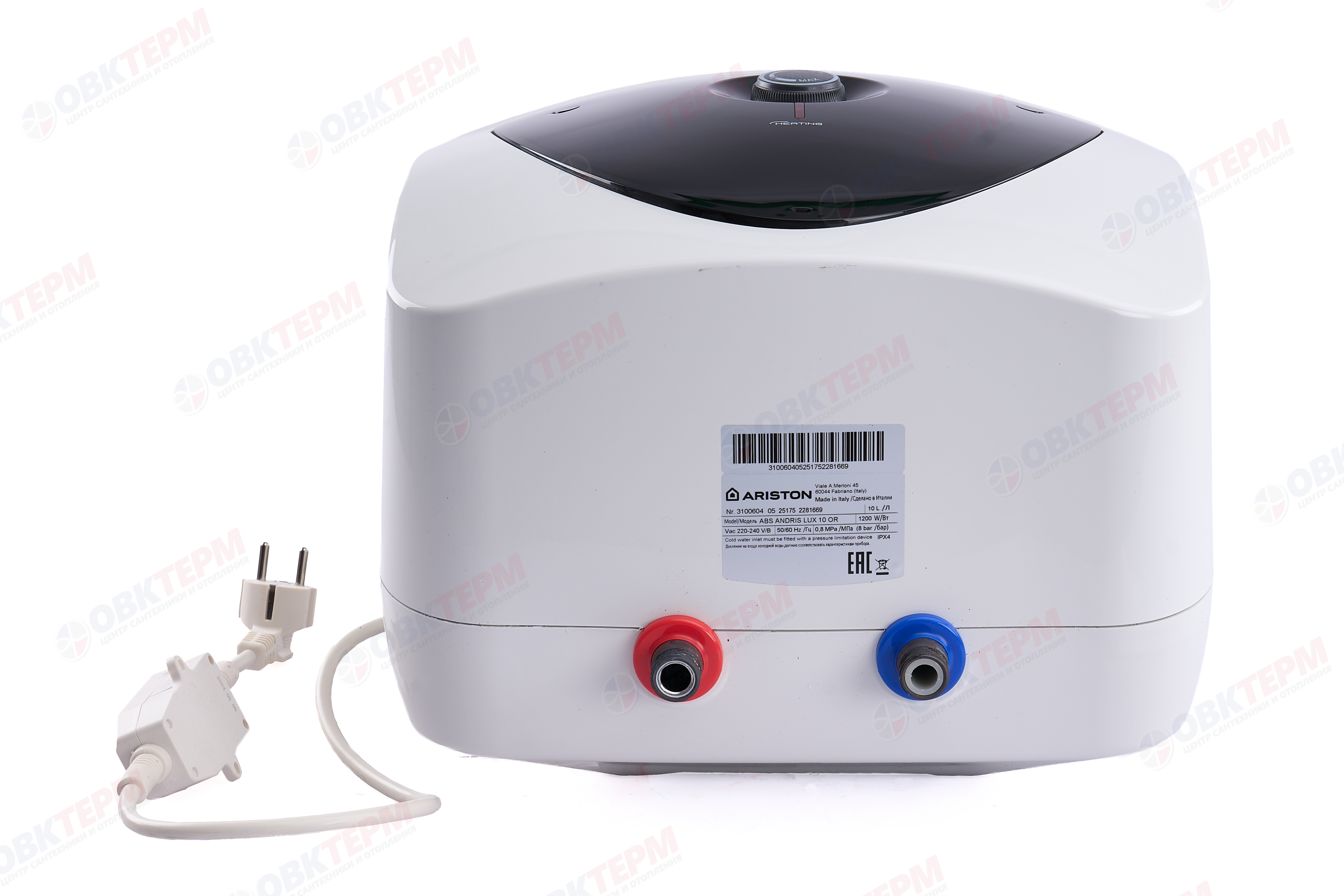 Бойлер   Ariston ABS ANDRIS LUX 10 OR     (надмоечный, 1,2 кВт, ш360*в360*г298 ) - миниатюра №7