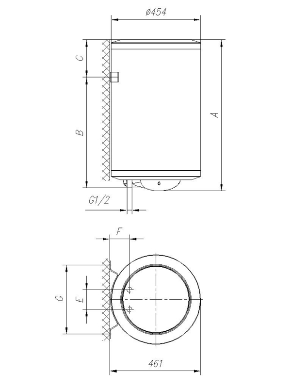 Бойлер   Gorenje  TG   80  NG B6 (2 кВт, в766, в454, г461) - Изображение №4