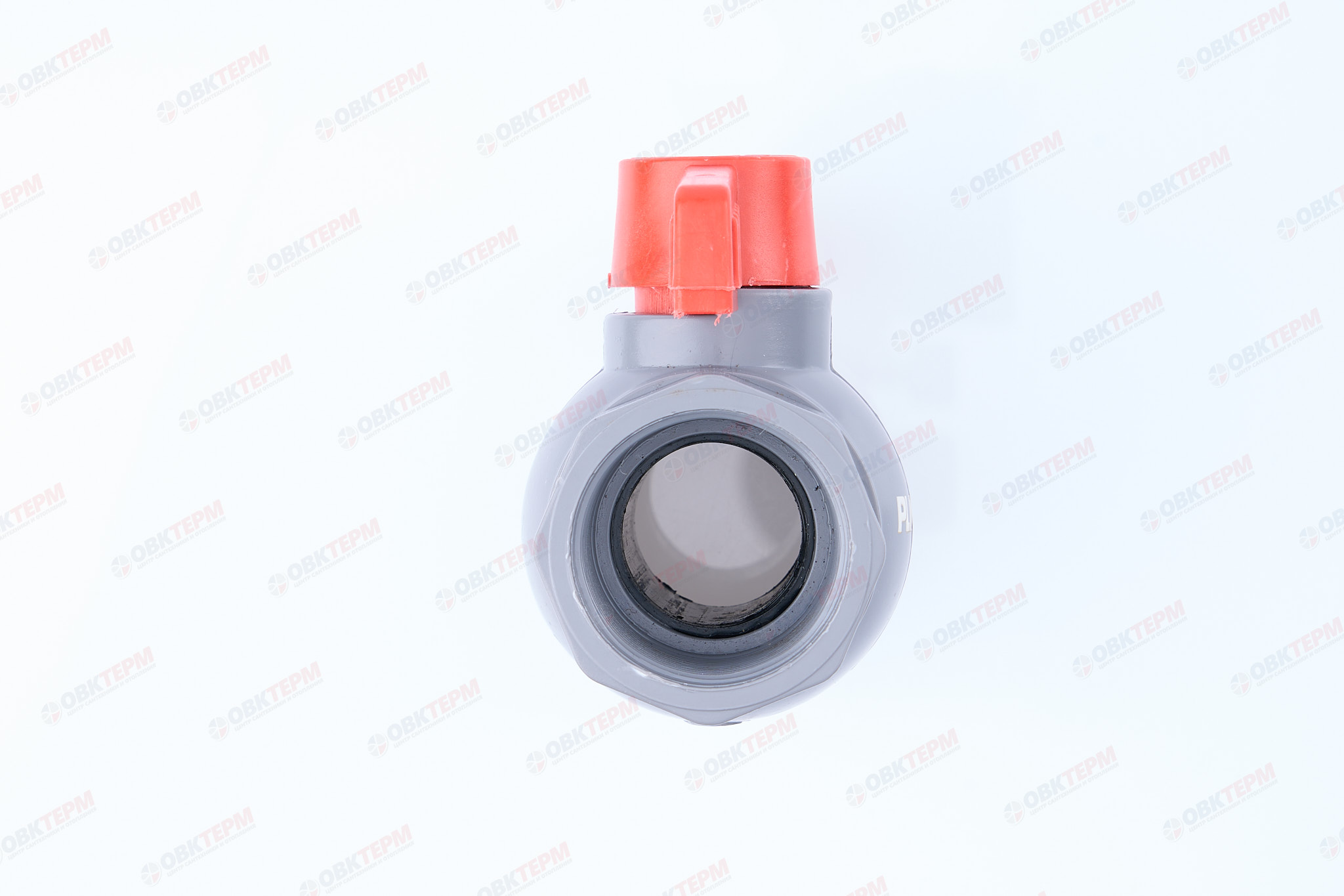 Кран  шаровый пластиковый  1 1/2"  ВВ (серый)  PLAMIX  (50шт) - Изображение №2