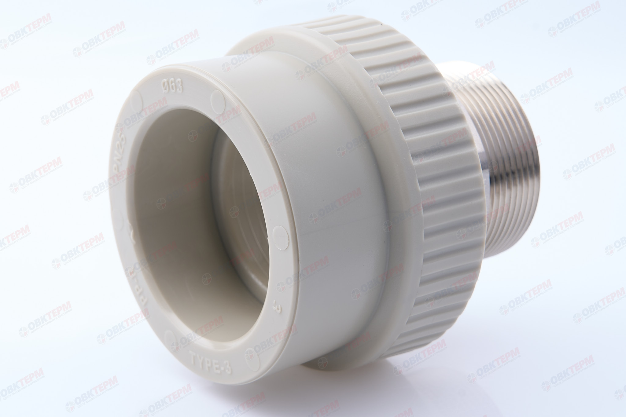 МРН  63 * 2"    СЕРАЯ PP-R    (RTP)    (12/2) - изображение №1