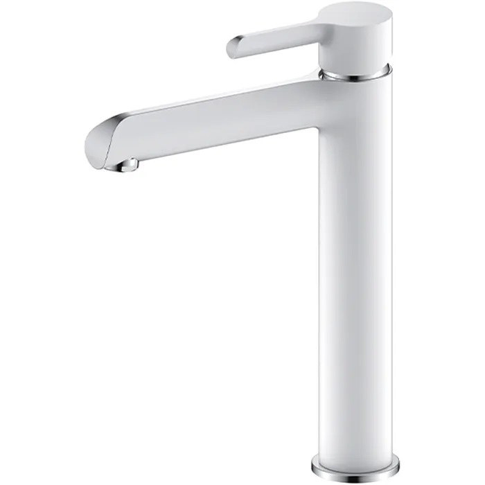 Смеситель д/раковины белый/хром G1003-18 (высокий, Ø40, на гайке) GAPPO - изображение №1