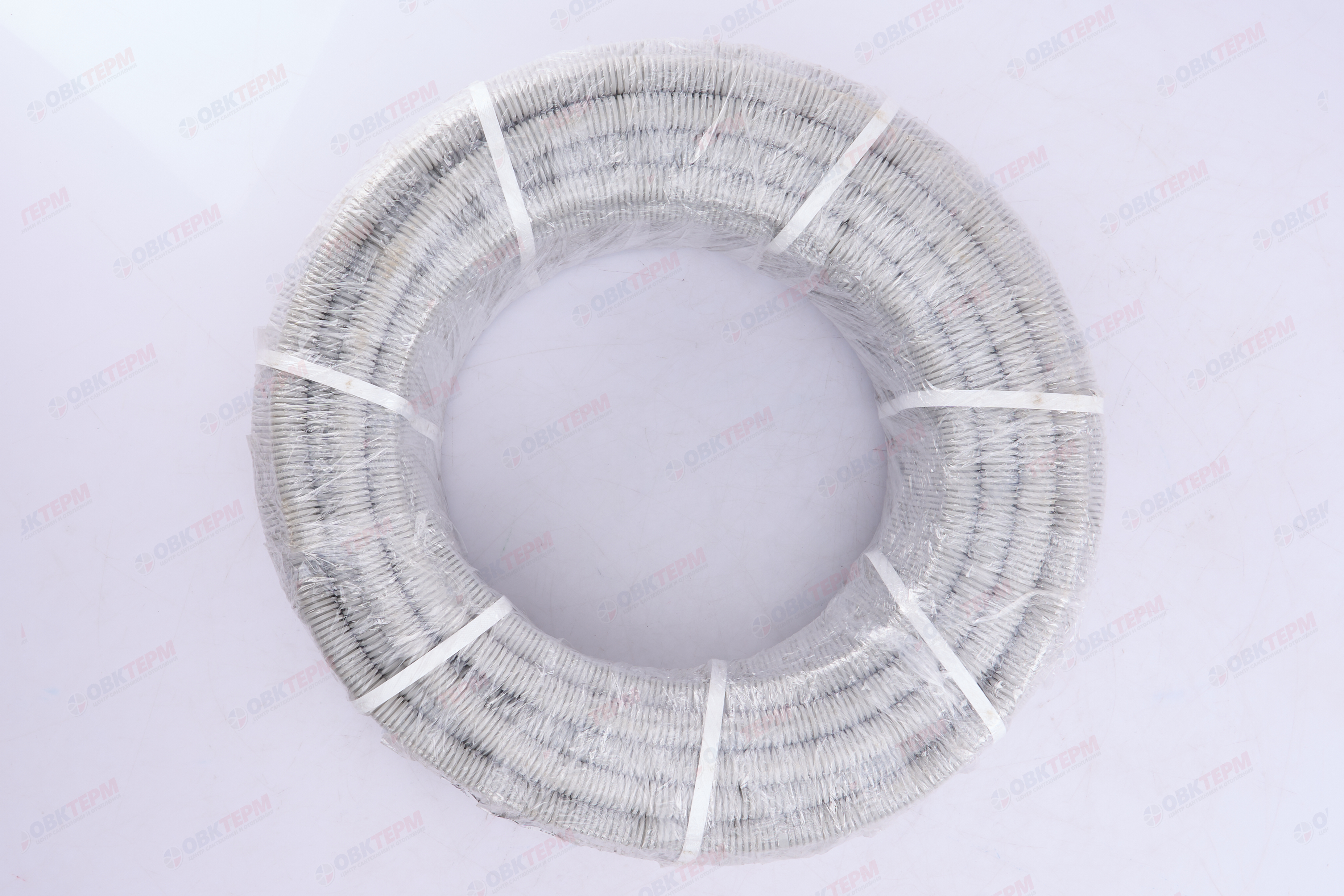 Труба гофрированная ПВХ серая легкая с зондом d25мм 50м AGIS PROFILE - миниатюра №6