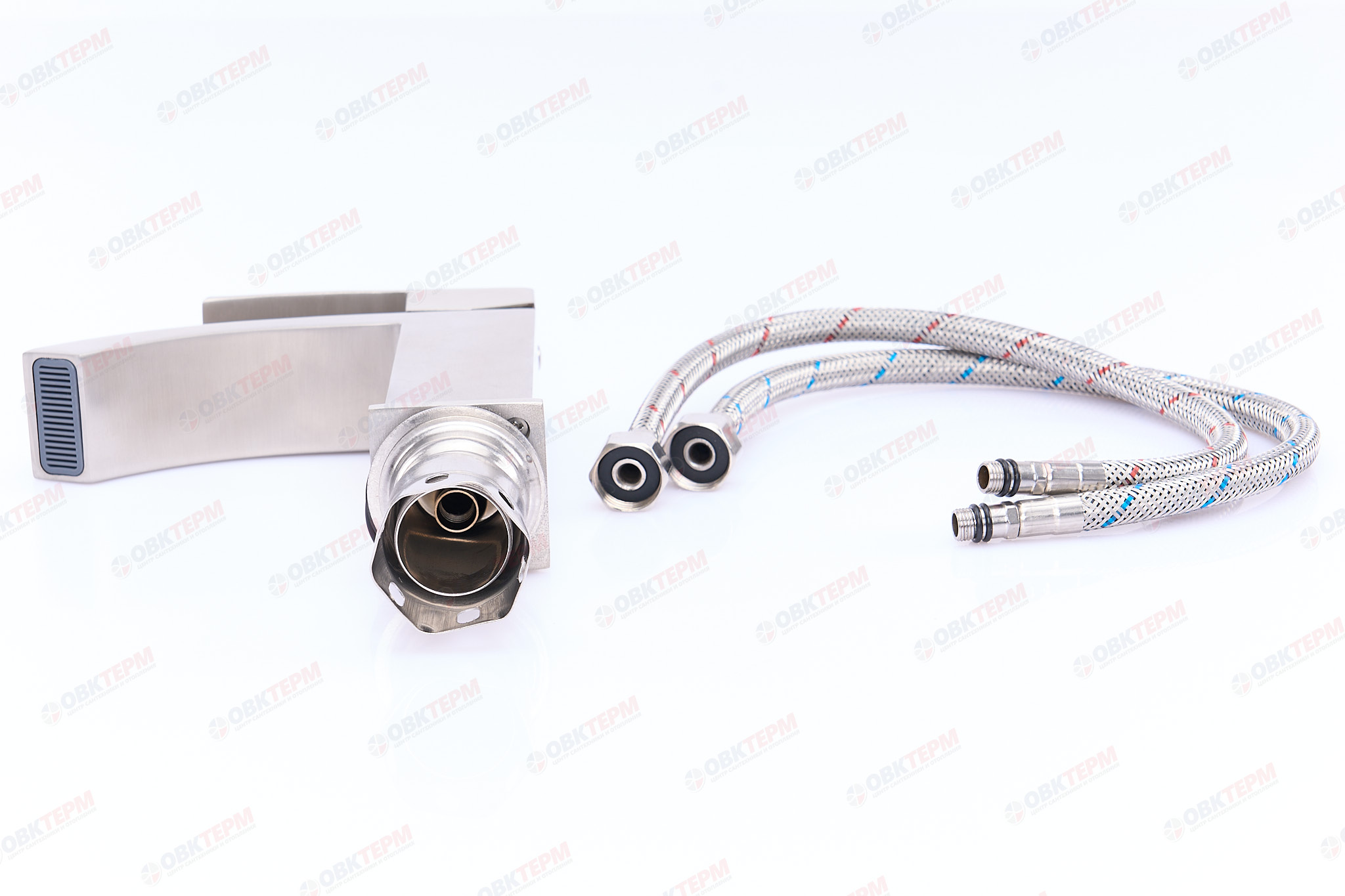 Смеситель д/умывальника нерж/сталь FRAP F10803   (катридж 35мм, на ГАЙКЕ) - миниатюра №5